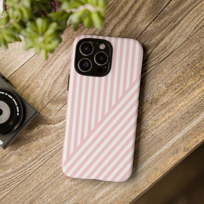 Custom Personalized Tough Phone Case - Aesthetic Stripes - For iPhone 17 Pro Max iPhone 16 Pro iPhone 15 Iphone 14 Iphone 13 Plus 13 12 11 - Studio40ParkLane