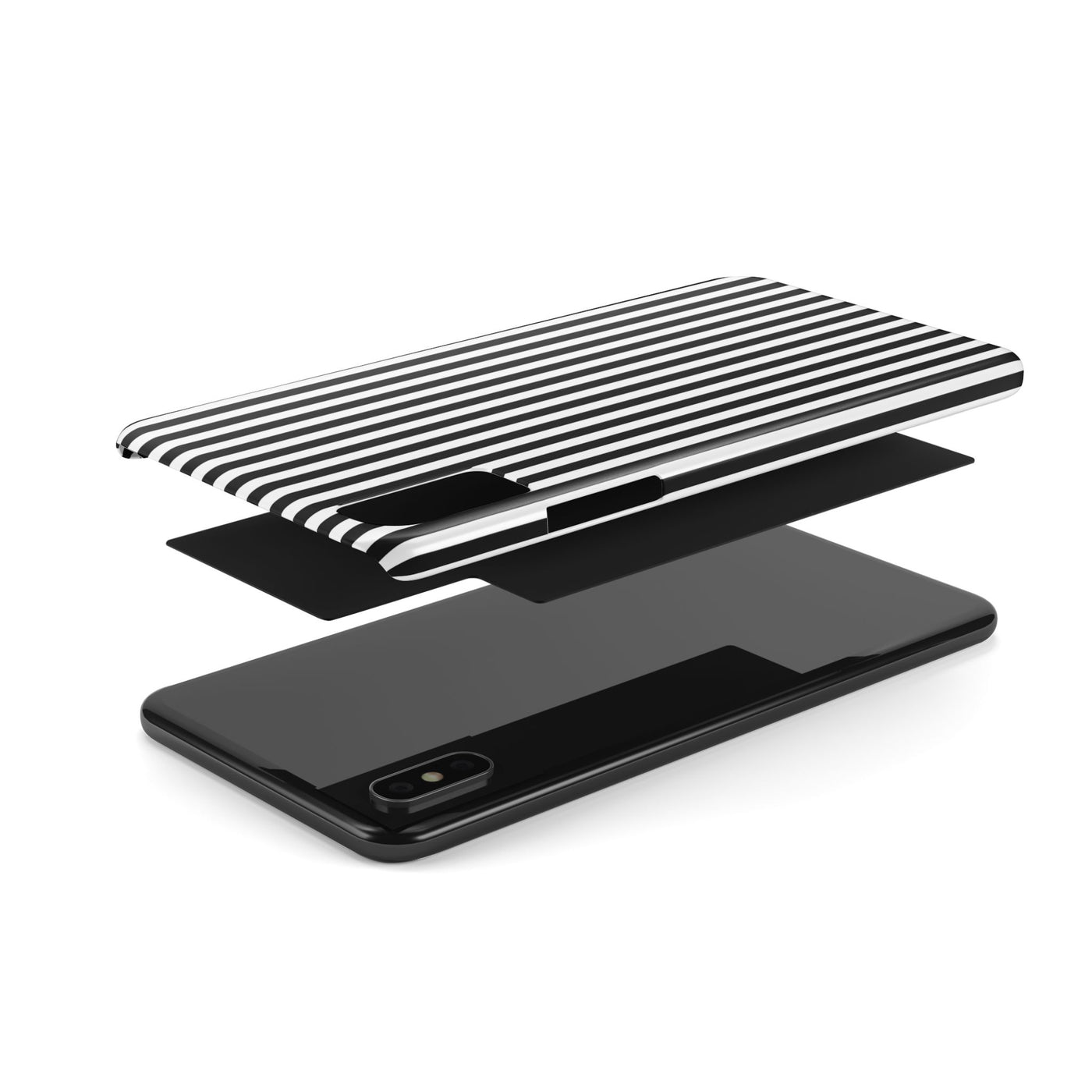 Slim Black White Striped Cute Phone Case for Iphone 16 - | iPhone 15 Pro Max Case | iPhone 14 Case Iphone 13 12 11 10 9 8 7 Gift for Her - Studio40ParkLane