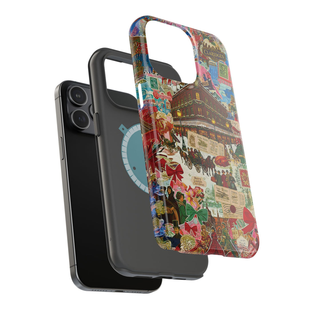 Aesthetic Tough Magsafe London Coquette Collage Phone Case - For iPhone 17 Pro Max iPhone 16 Pro iPhone 15 Iphone 14 Plus 13 Pro 12 11 10 - Studio40ParkLane