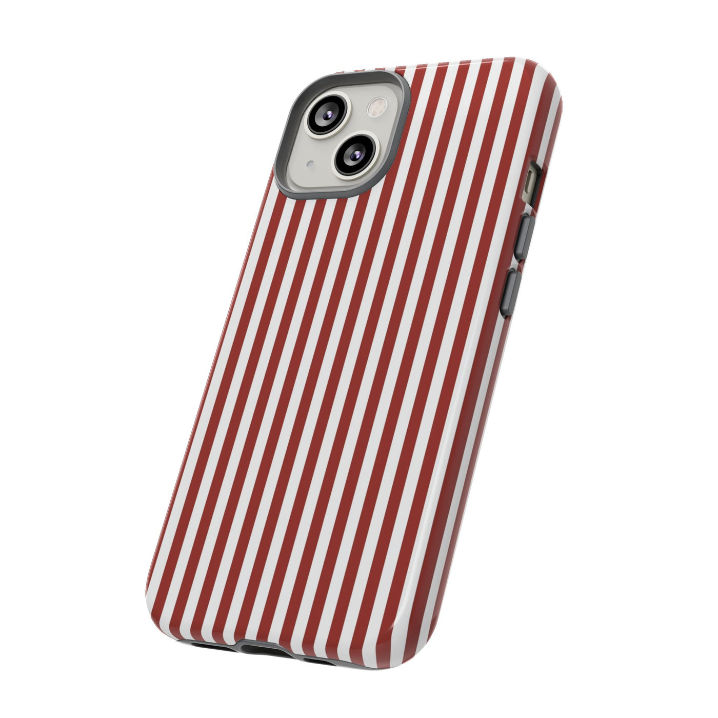 Tough Premium Red Stripes Phone Case Gift for Her - For Apple iPhone 16 Pro Max 16e iPhone 15 Pro iPhone Iphone 14 Plus 13 Pro 12 SE XR - Studio40ParkLane