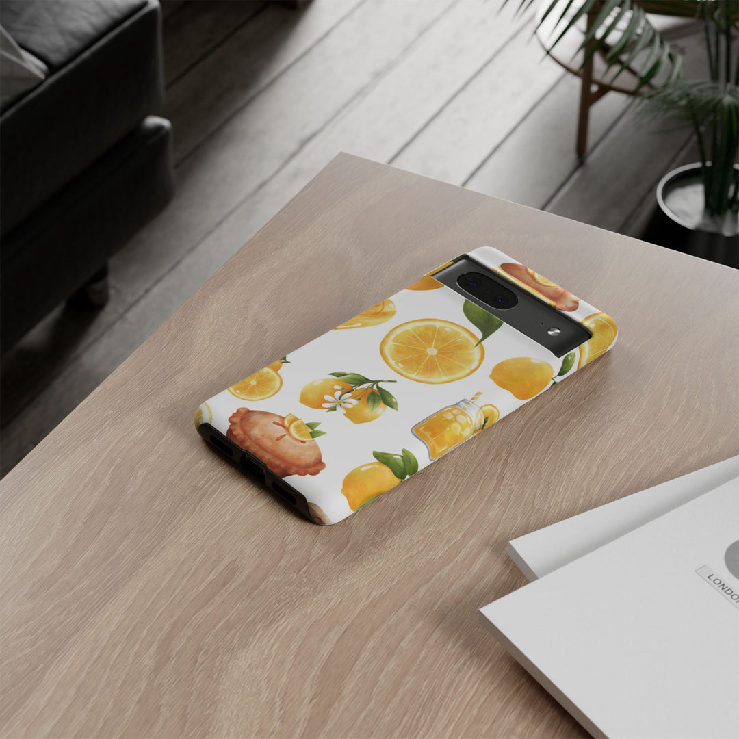 Impact Resistant, Lemon Fruit Pie, Cute Phone Cases for Samsung S24, S23, S22, S21, IPhone 15 pro Iphone 14 pro Iphone 13 IPhone 12 Iphone 11 - Studio40ParkLane