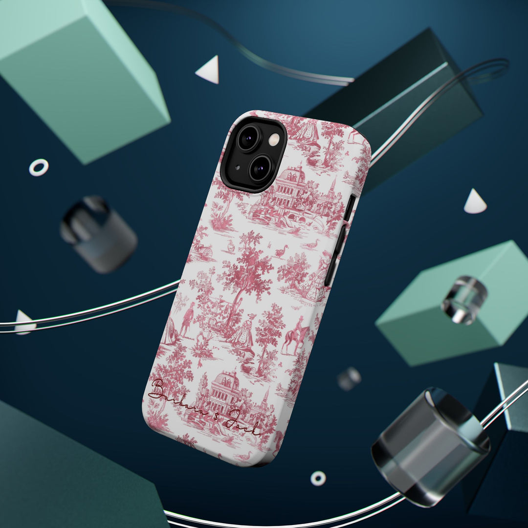 Magsafe French Toile Personalized Initial Custom Gift Cute Phone Cases for Iphone 16 Pro Max | iPhone 15, Pro Max Case, Iphone 14, 13, 12, 11, 10 - Studio40ParkLane