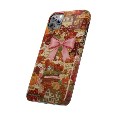 New England fall Coquette Collage Cute Phone Case for Iphone 16 - | iPhone 15 Pro Max Case | iPhone 14 Case Iphone 13 12 11 10 9 8 7 X XS - Studio40ParkLane