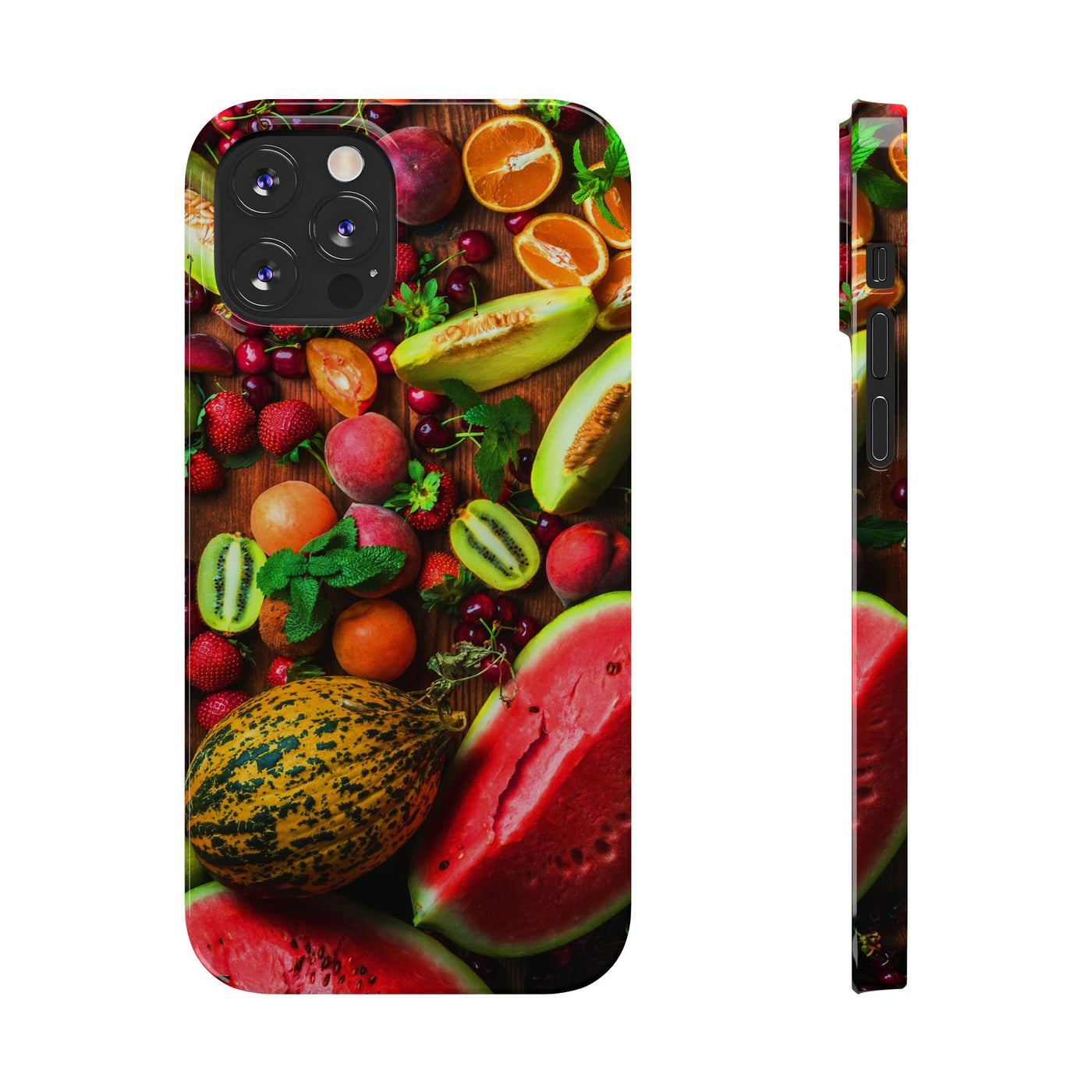 Slim Fall Fruit Collage Phone Cases for Iphone 16 | iPhone 15 Case | iPhone 15 Pro Max Case, Iphone 14, Iphone 14 Pro Max, Iphone 13, Slim Mom Dad Gift