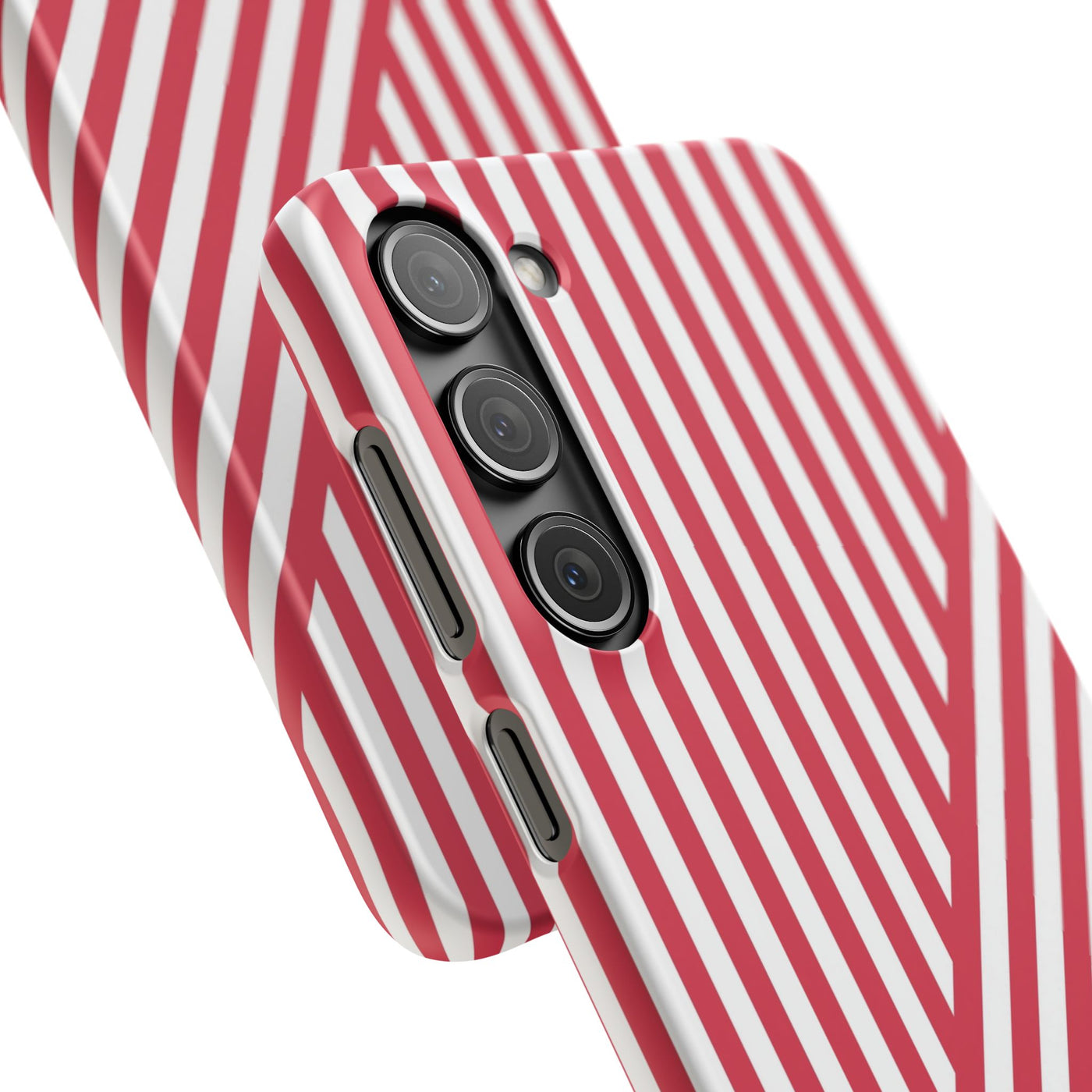Aesthetic Winterberry Red Stripes Cute Phone Case Sleek Snap - For iPhone 17 Pro Max iPhone 16 Pro iPhone 15 Iphone 14 Plus 13 Pro 12 11 10 Gift - Studio40ParkLane