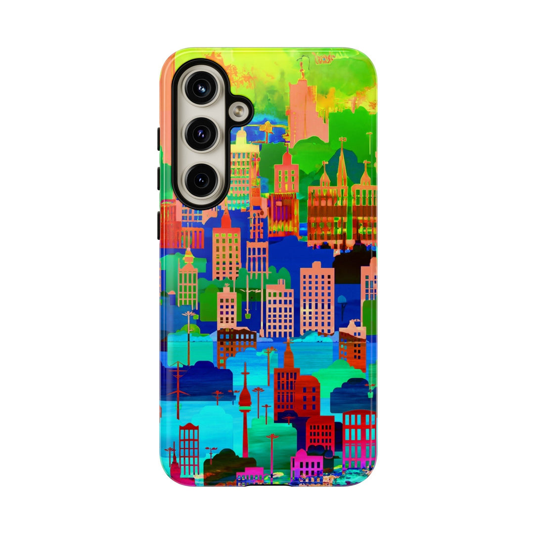 Cute Samsung Case | Cool Iphone Case | Summer City Skyline, Samsung S24, S23, S22, S21, IPhone 15 Case | Iphone 14 Case, Iphone 13 Case - Studio40ParkLane