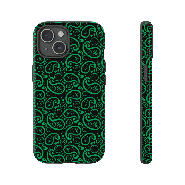 Cute IPhone Case | iPhone 15 Case | iPhone 15 Pro Max Case, Iphone 14 Case, Iphone 14 Pro Max Case IPhone Case for Art Lovers, Paisley Green - Studio40ParkLane