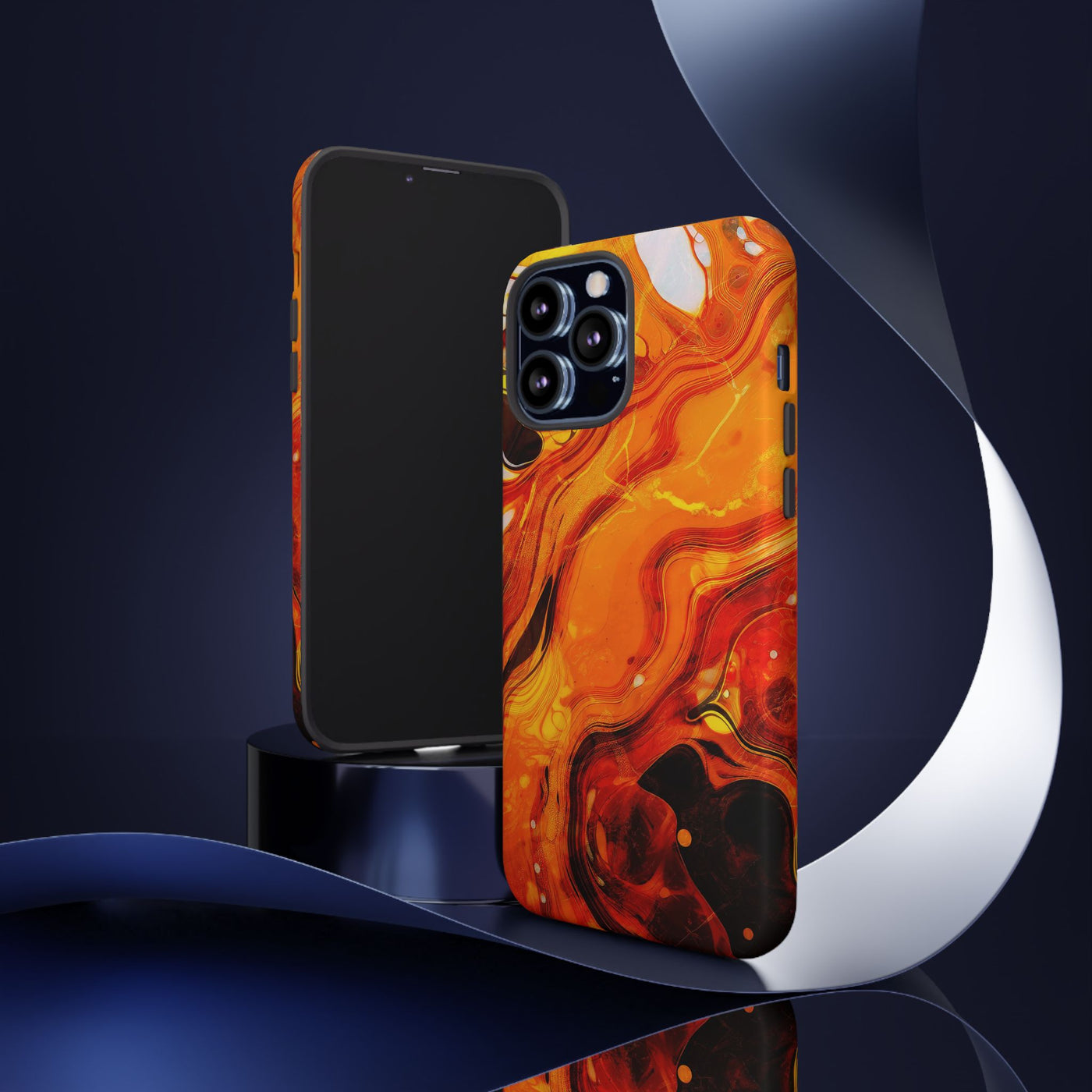 Impact Resistant, Fall Colors Marble, Cute Phone Cases for Samsung S24, S23, S22, S21, IPhone 15 pro Iphone 14 pro Iphone 13 IPhone 12 Iphone 11