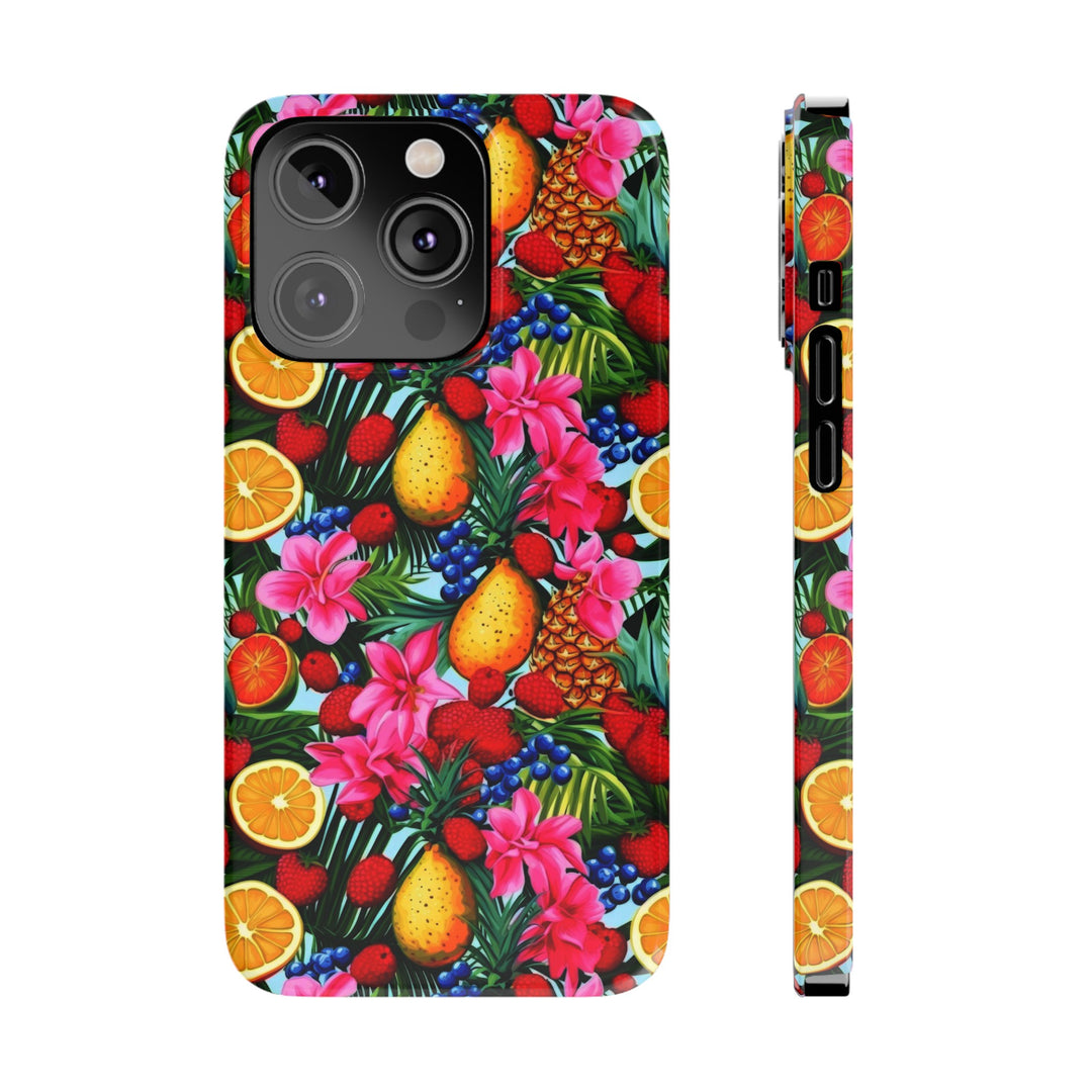 Slim Cute Phone Cases for Iphone - | iPhone 15 Case | iPhone 15 Pro Max Case, Iphone 14 Case, Iphone 14 Pro Max, Iphone 13, Summer Mixed Fruit - Studio40ParkLane