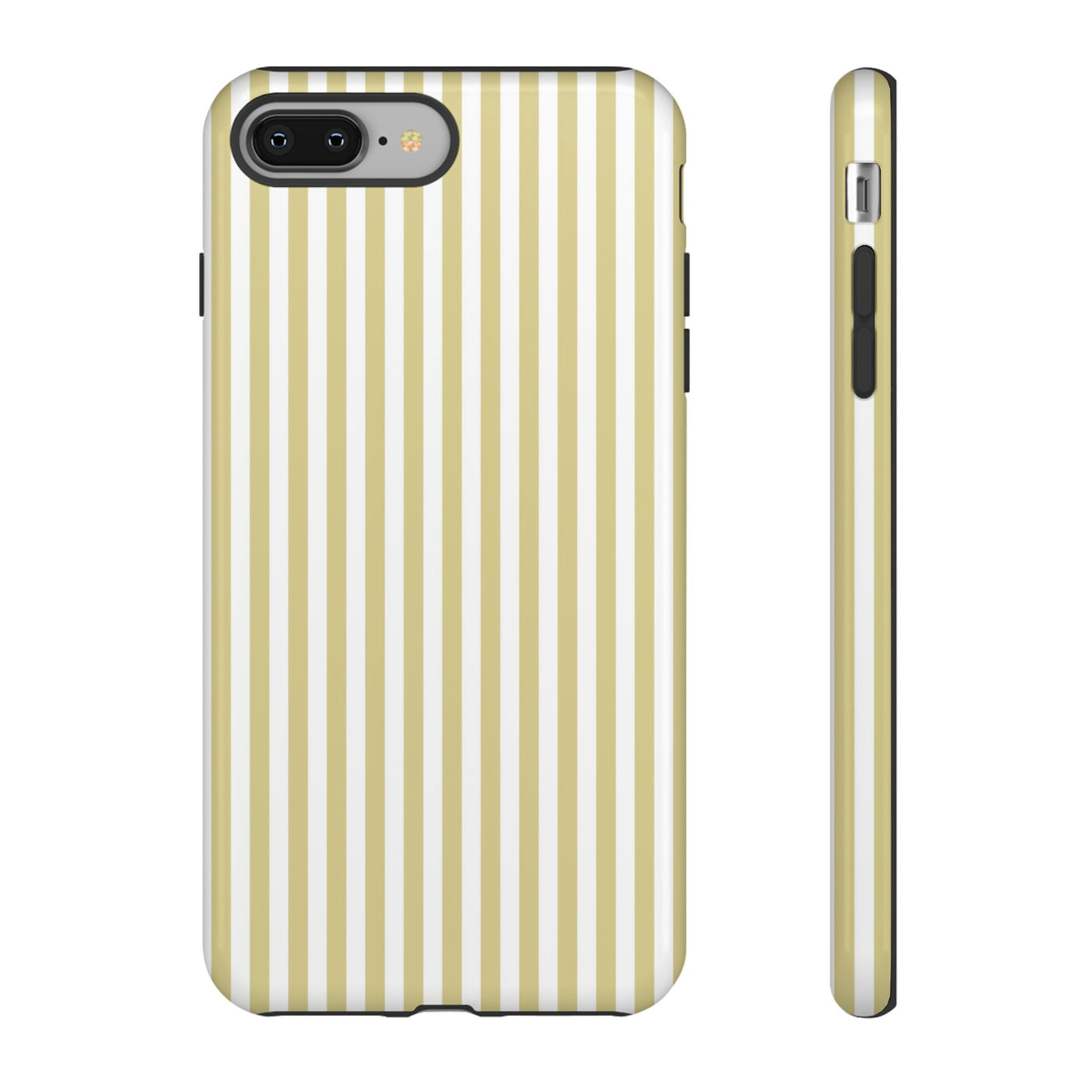 Tough Premium Soft Yellow Stripes Phone Case Gift for Her - For Apple iPhone 16 Pro Max 16e iPhone 15 Pro iPhone Iphone 14 Plus 13 Pro 12 SE XR - Studio40ParkLane