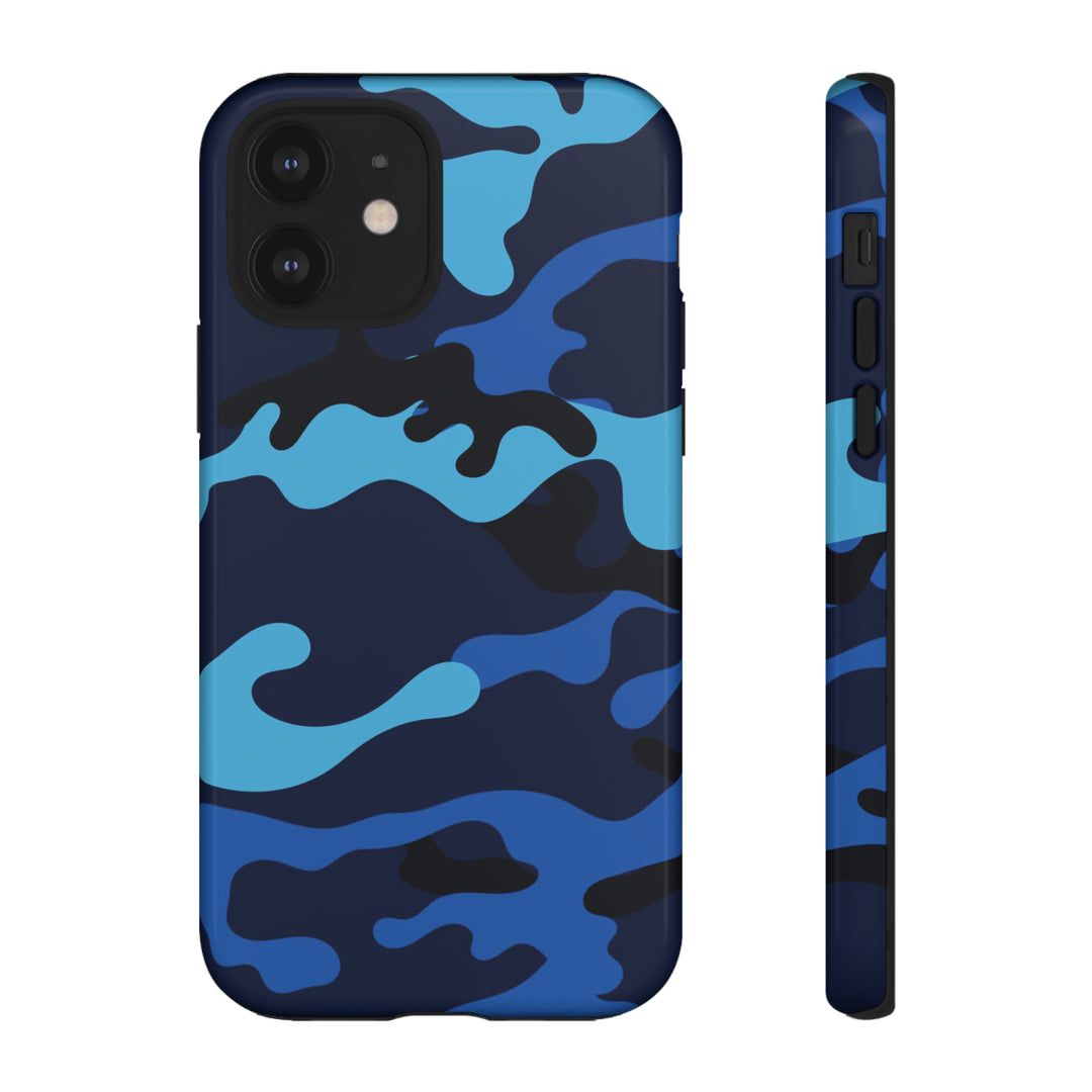 Cool Phone Case | Blue Camouflage, For iPhone 15 Case | iPhone 15 Pro Case, Iphone 14 Case, Iphone 14 Pro Max Case, Protective Iphone Case - Studio40ParkLane