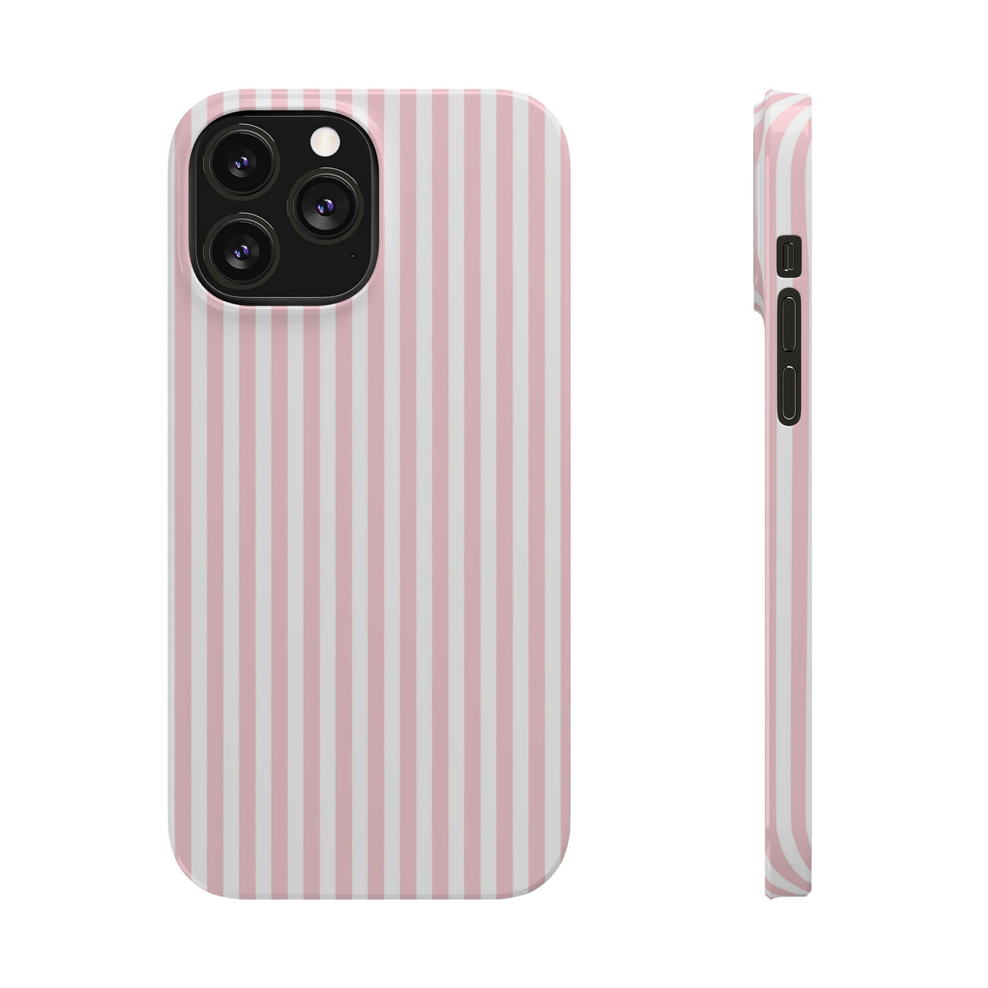 Slim Sweet Pink Striped Cute Phone Case for Iphone 16 - | iPhone 15 Pro Max Case | iPhone 14 Case Iphone 13 12 11 10 9 8 7 X XS Gift for Her