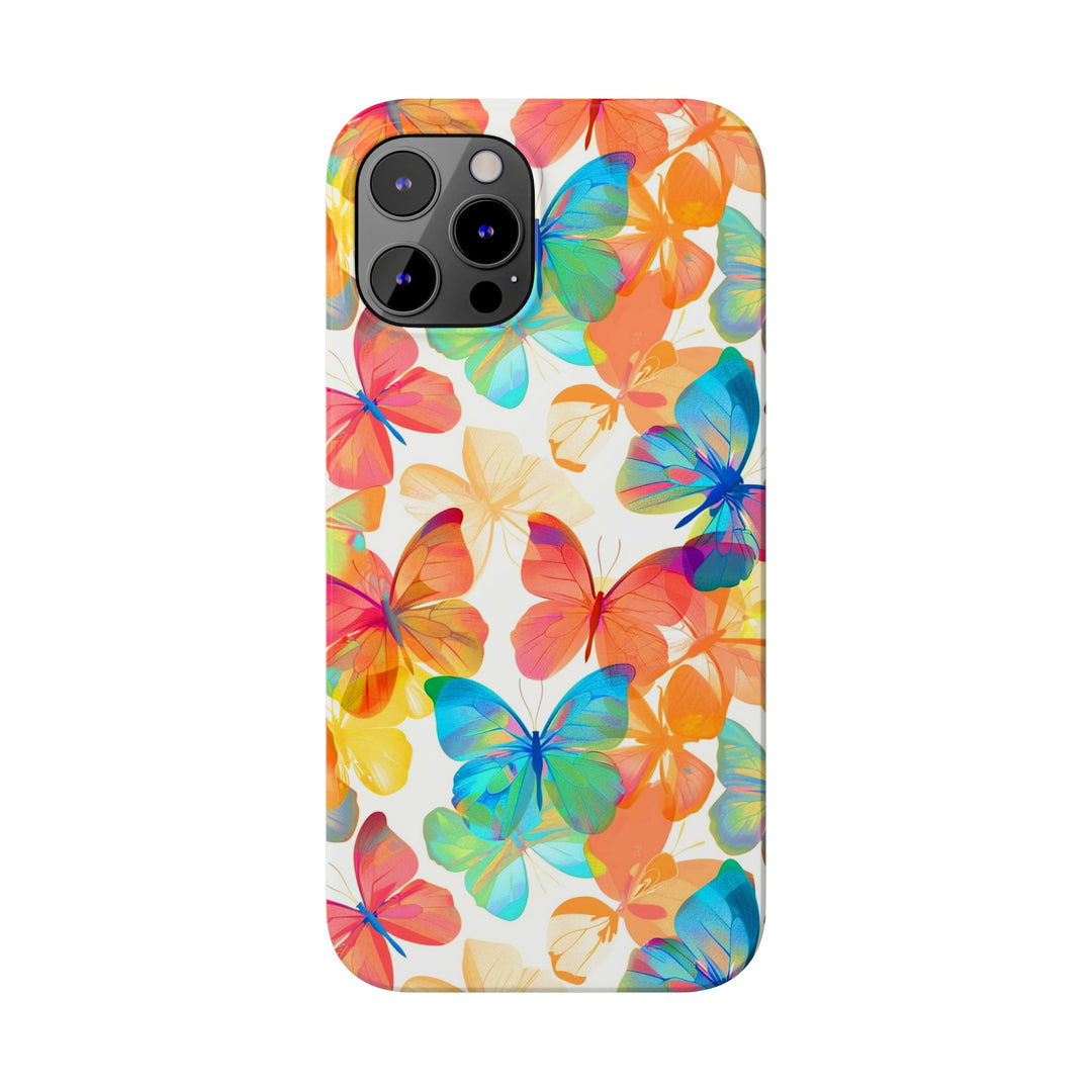 Slim Cute Phone Cases for Iphone - | iPhone 15 Case | iPhone 15 Pro Max Case, Iphone 14 Case, Iphone 14 Pro Max, Iphone 13, Summer Bright Butterflies - Studio40ParkLane