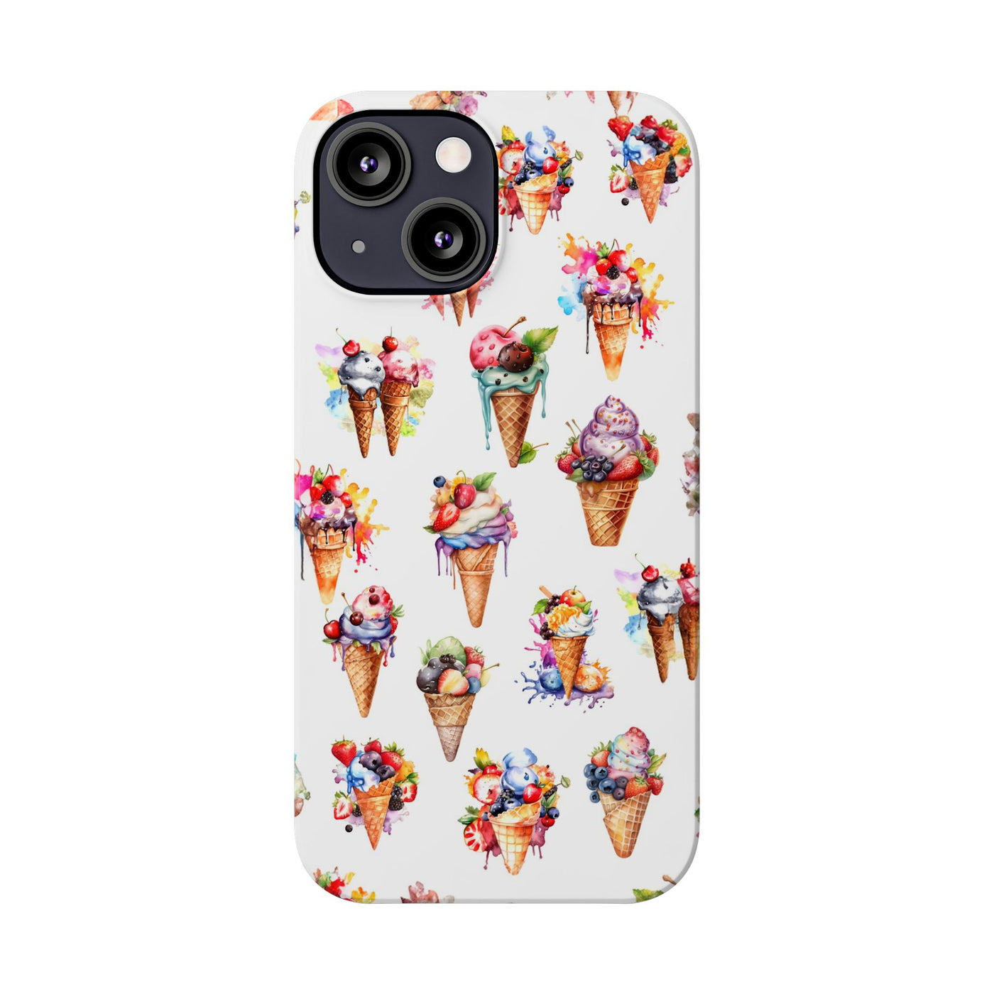 Slim Summer Ice Cream Slim Cute Phone Cases for Iphone  | iPhone 15 Case | iPhone 15 Pro Max Case, Iphone 14, Iphone 14 Pro Max, Iphone 13