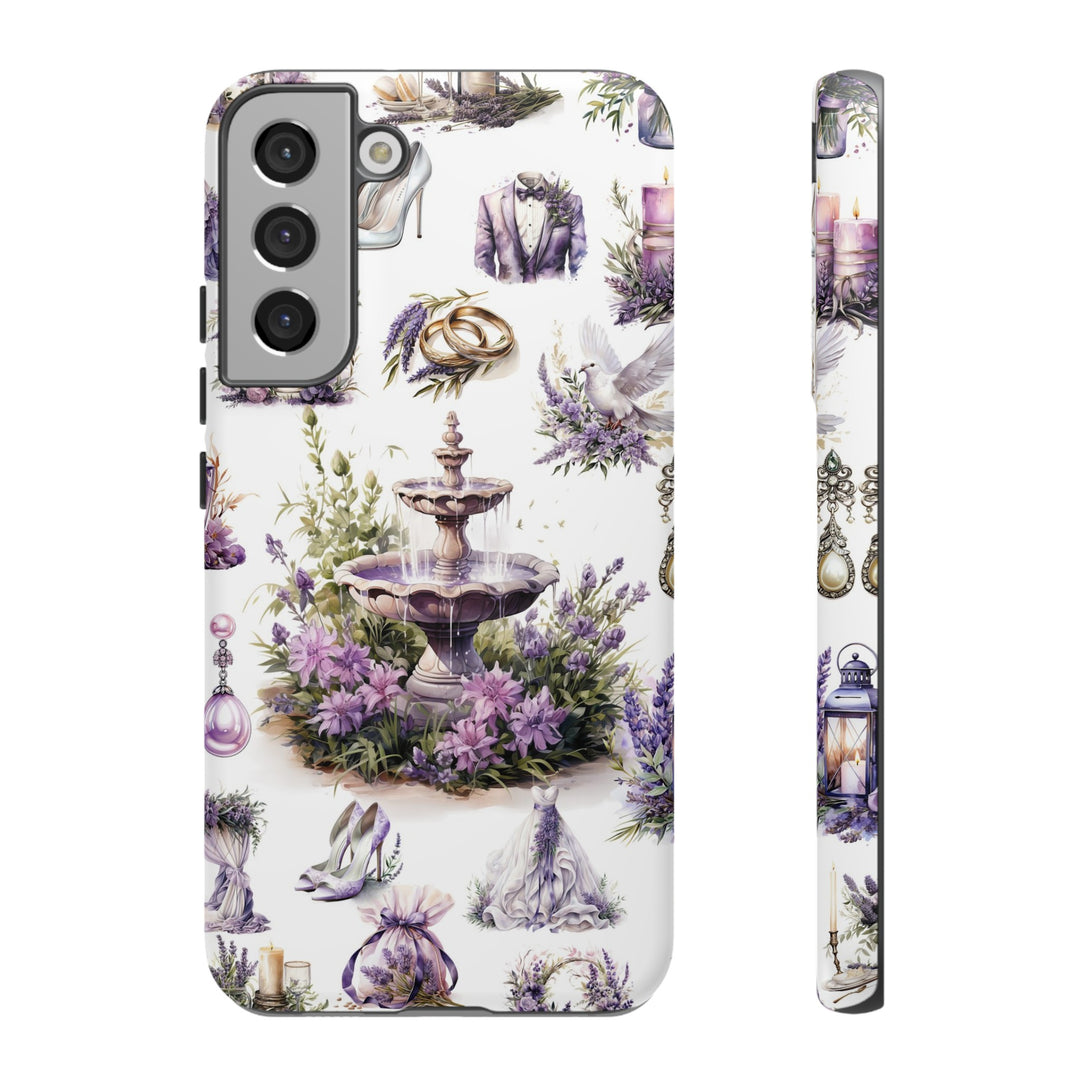 Impact Resistant, Lavender Wedding, Cute Phone Cases for Samsung S24, S23, S22, S21, IPhone 15 pro Iphone 14 pro Iphone 13 IPhone 12 Iphone 11 - Studio40ParkLane