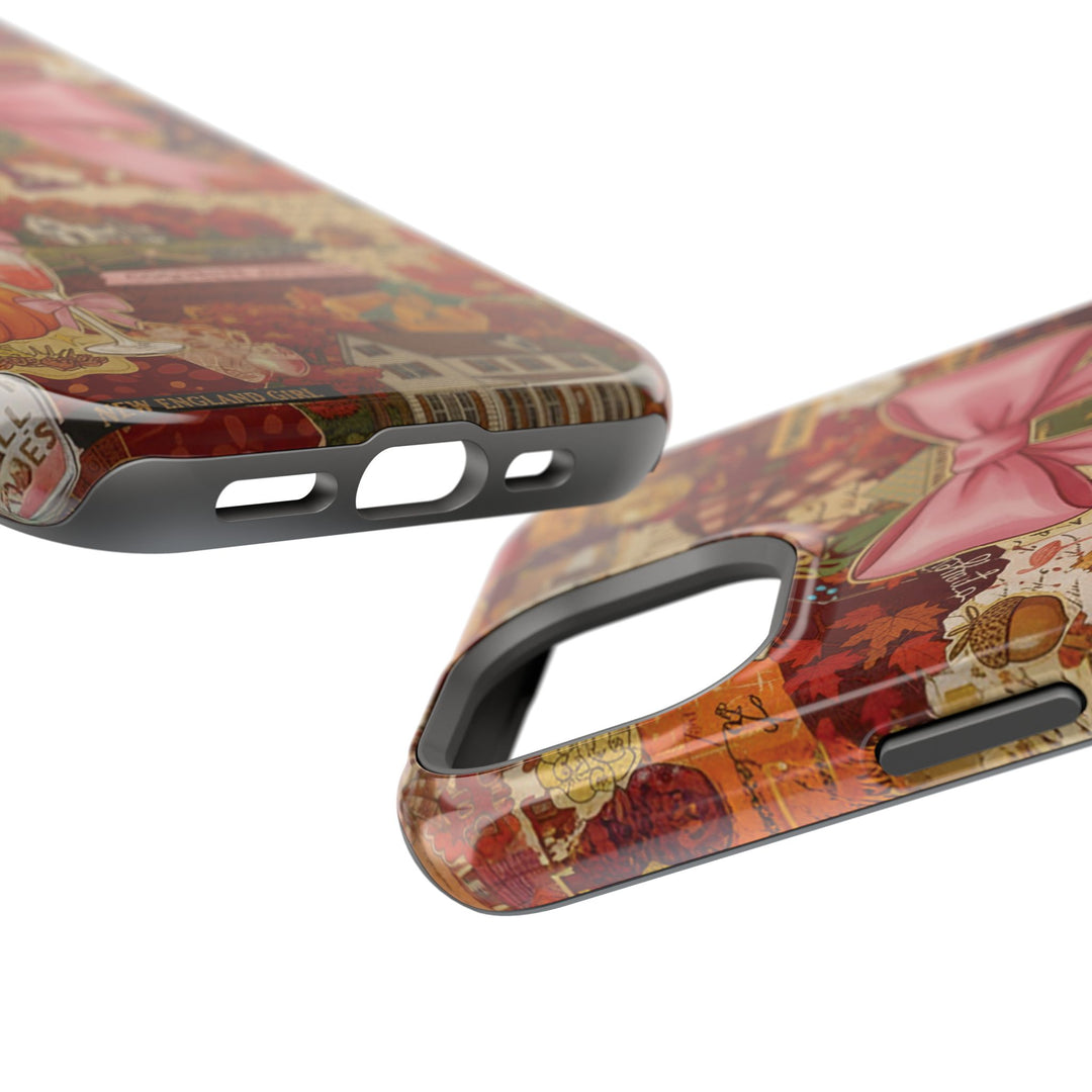 New England Fall Coquette Collage Tough Magsafe Cute Phone Cases for Iphone | iPhone 15 Pro Max Case, Iphone 14, Iphone 14 13 12 11 10 9 8 7 - Studio40ParkLane