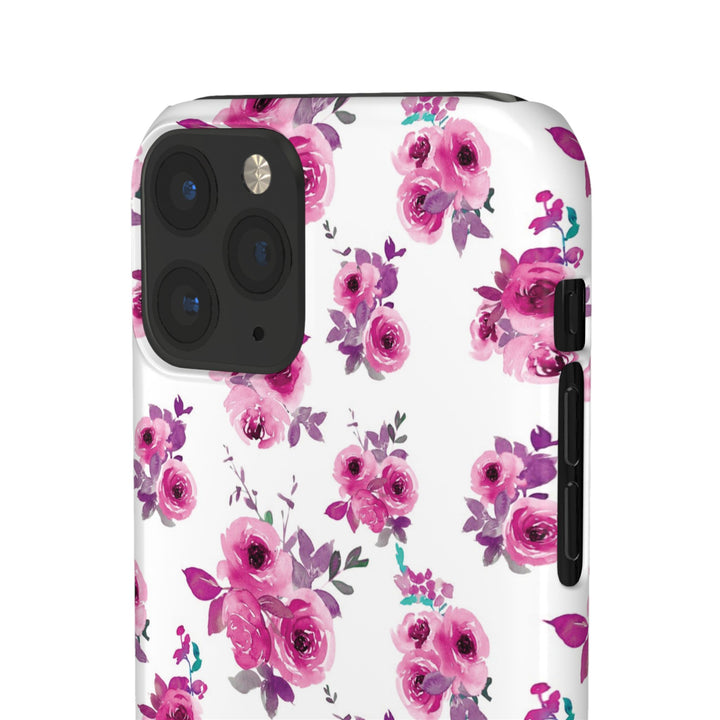 Sleek Snap Flowers Gift for Her Cute Phone Case for iPhone 16 15 14 13 12 11 X Xs Max Xr Pro Plus Samsung Galaxy S24 S23 S22 S21 S20 Ultra