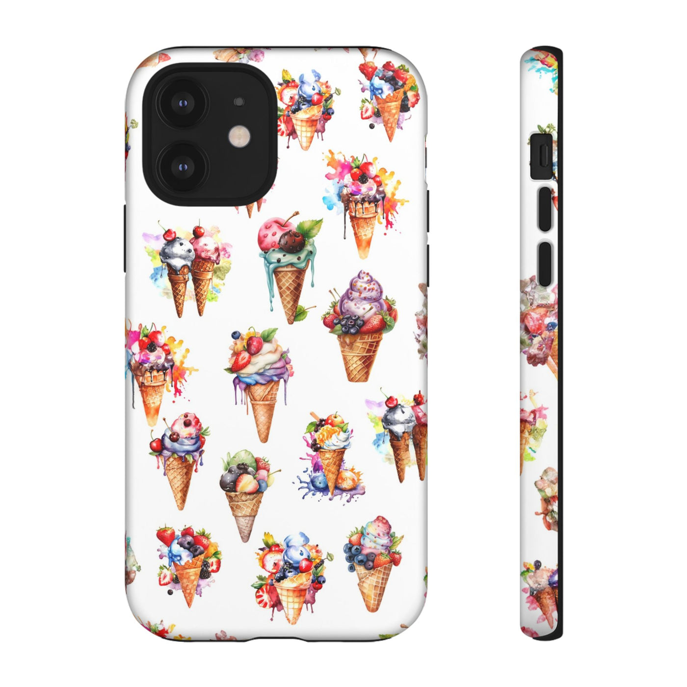 Impact Resistant, Summer Icecream, Cute Phone Cases for Samsung S24, S23, S22, S21, IPhone 15 pro, Iphone 14 pro, Iphone 13 IPhone 12, Iphone 11