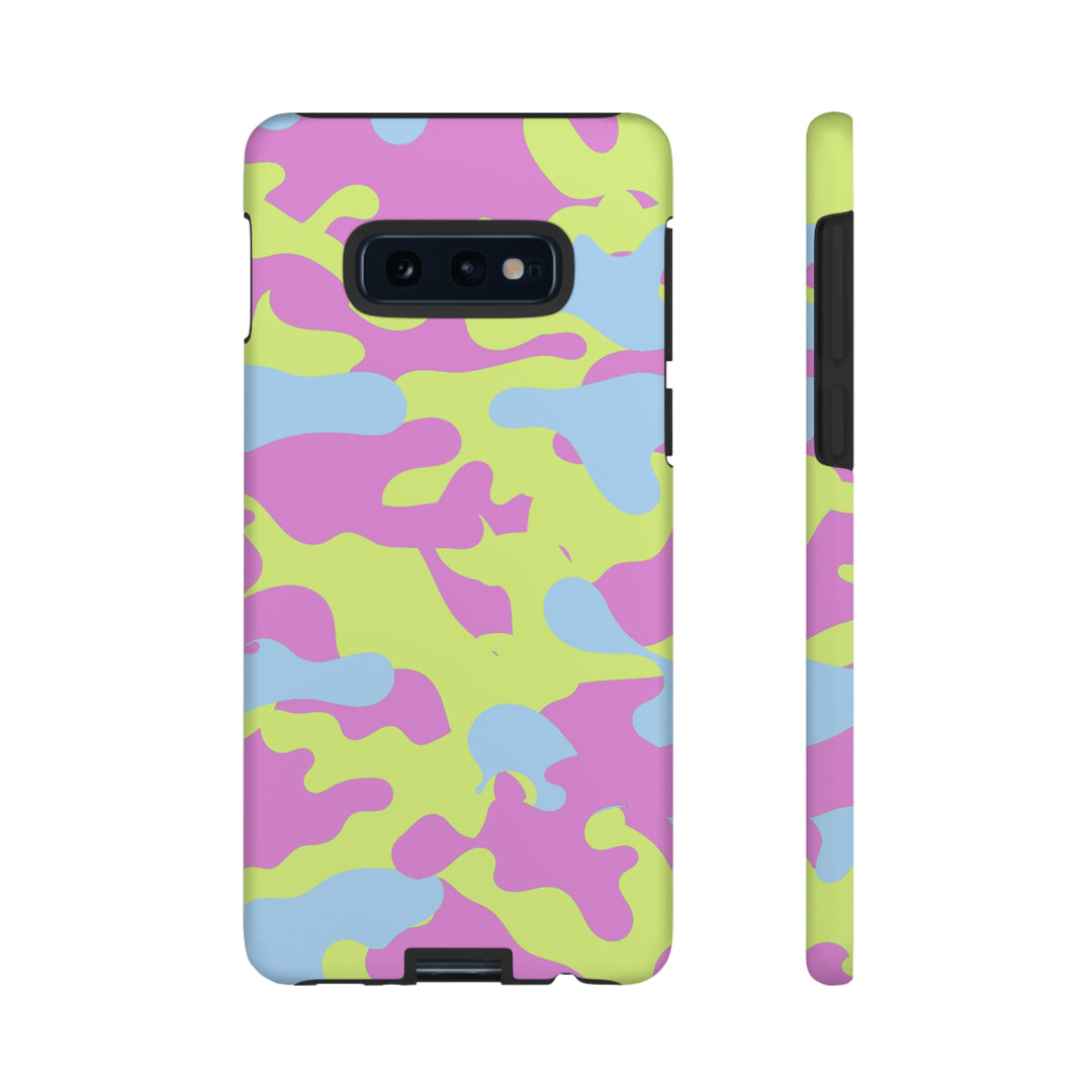 Cute Phone Case | Aesthetic Phone Cases| for Galaxy S23, S22, S21, S20 | Blue Pink Camouflage, Protective Phone Case - Studio40ParkLane