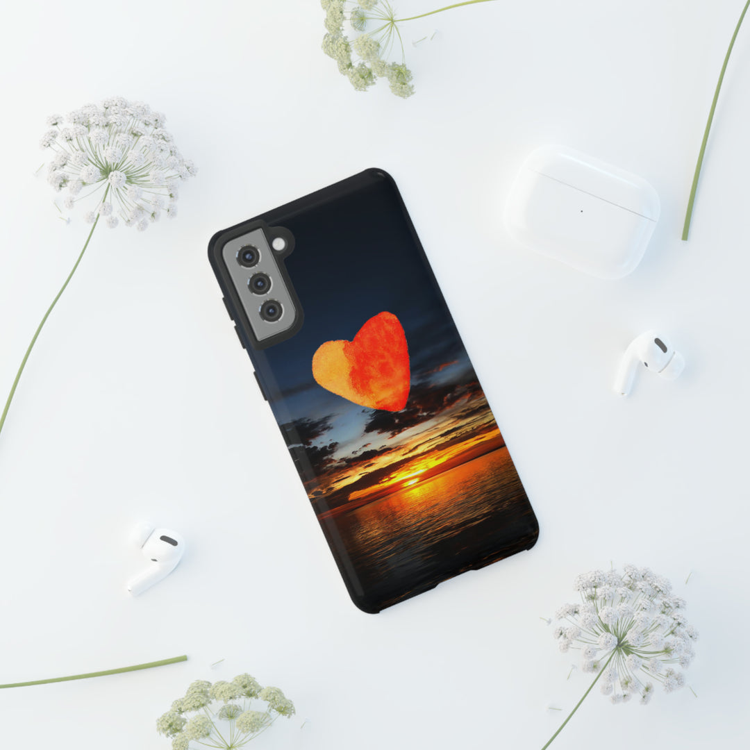 Cute Samsung Phone Case | Aesthetic Samsung Phone Case | Galaxy S23, S22, S21, S20 | Luxury case, Cute Rising Heart Sunset Phone Case - Studio40ParkLane