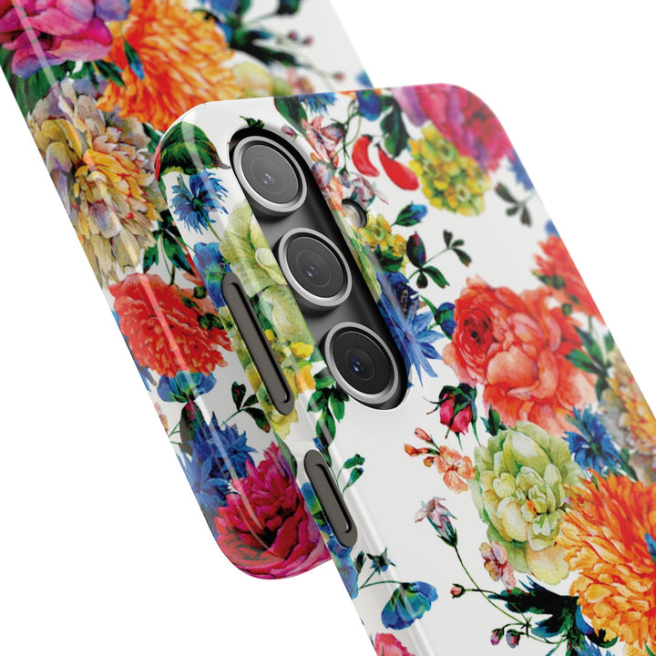 Sleek Snap Colorful Flowers Cute Phone Case for iPhone 16 15 14 13 12 11 X Xs Max Xr Pro Plus Samsung Galaxy S24 S23 S22 S21 S20 Note Ultra