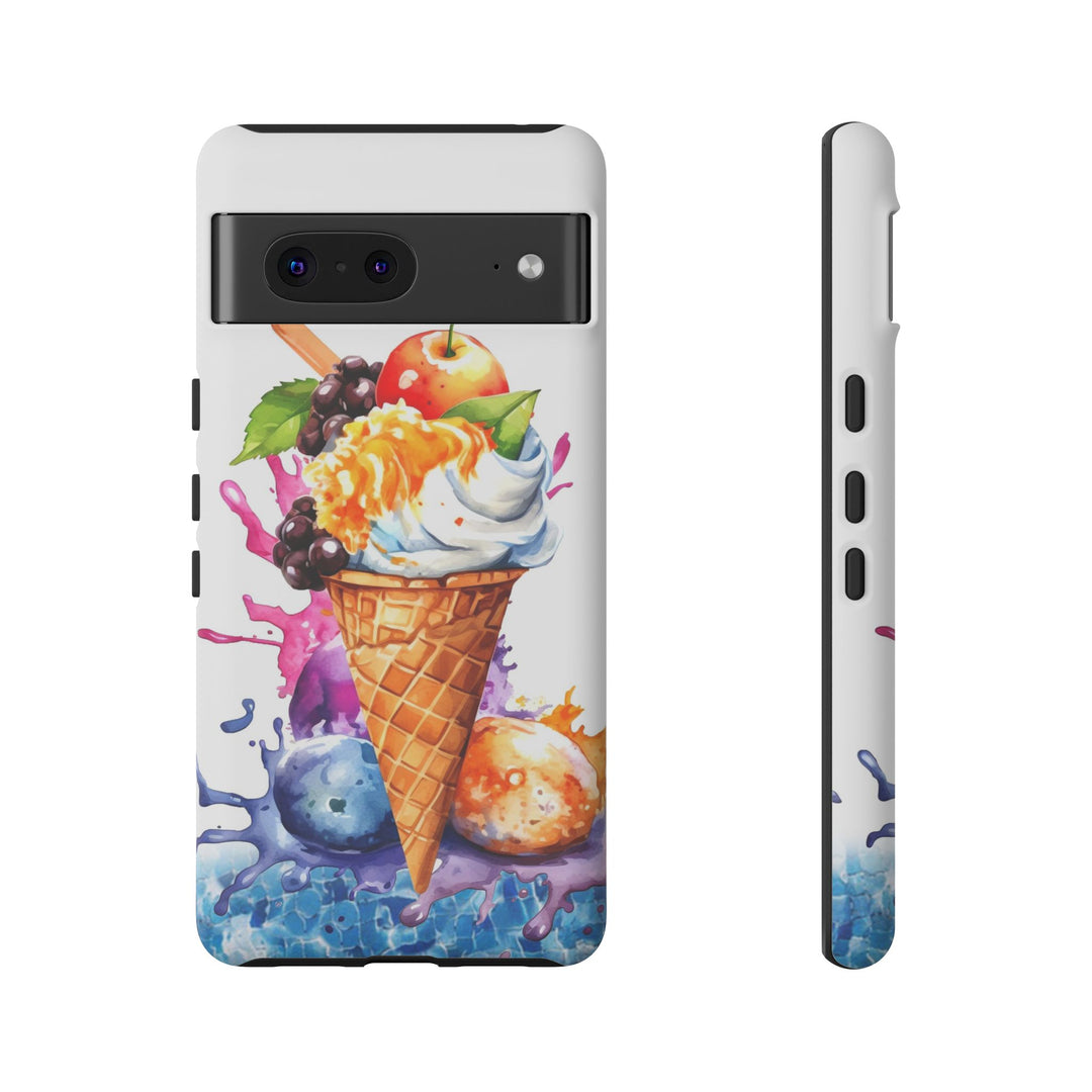 Impact Resistant, Summer Ice Cream Cone, Cute Phone Cases for Samsung S24, S23, S22, S21, IPhone 15 pro Iphone 14 pro Iphone 13 IPhone 12 Iphone 11 - Studio40ParkLane