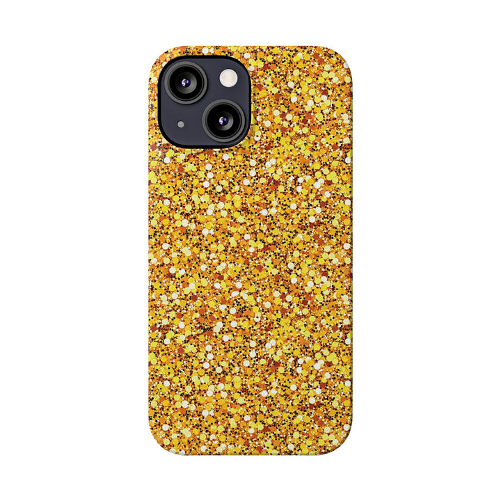 Slim Muted Gold Play on Faux Glitter Effect Cute Phone Cases for Iphone 16 Pro Max | iPhone 15 Case | iPhone 15 Pro Max Case, Iphone 14, Iphone 14 Pro Max, Iphone 13 12 11 8 7 - Studio40ParkLane