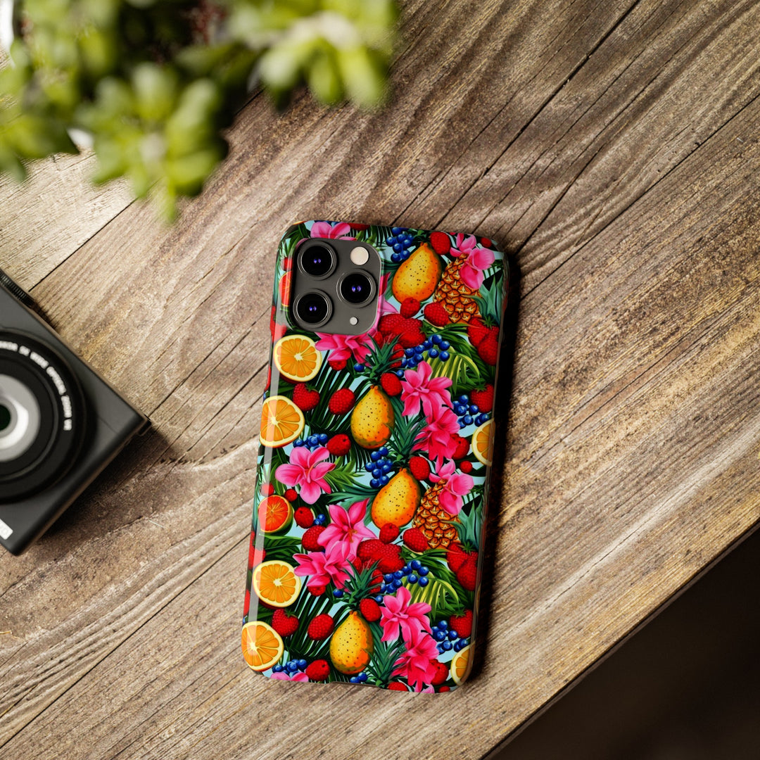 Slim Cute Phone Cases for Iphone - | iPhone 15 Case | iPhone 15 Pro Max Case, Iphone 14 Case, Iphone 14 Pro Max, Iphone 13, Summer Mixed Fruit - Studio40ParkLane