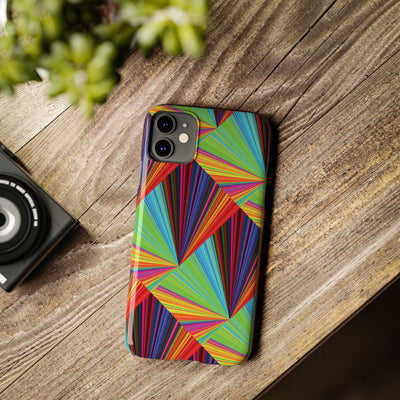 Slim Triangle Kaleidoscope Colors Gift for Her Cute Phone Cases for Iphone 16 Case | iPhone 15 Case | iPhone 15 Pro Max Case, Iphone 14, Iphone 14 Pro Max, Iphone 13, 12, 11, 10, 8,7