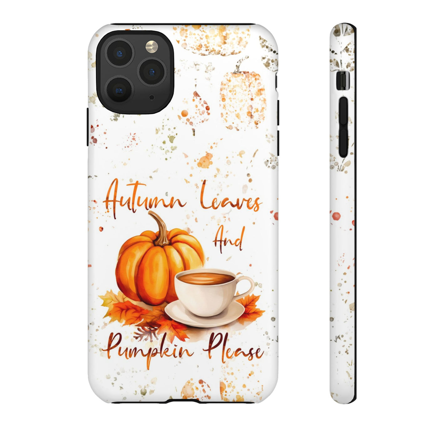 Impact Resistant, Fall Leaves Pumpkin Pie, Cute Phone Cases for Samsung S24, S23, S22, S21, IPhone 15 pro Iphone 14 pro Iphone 13 IPhone 12 Iphone 11