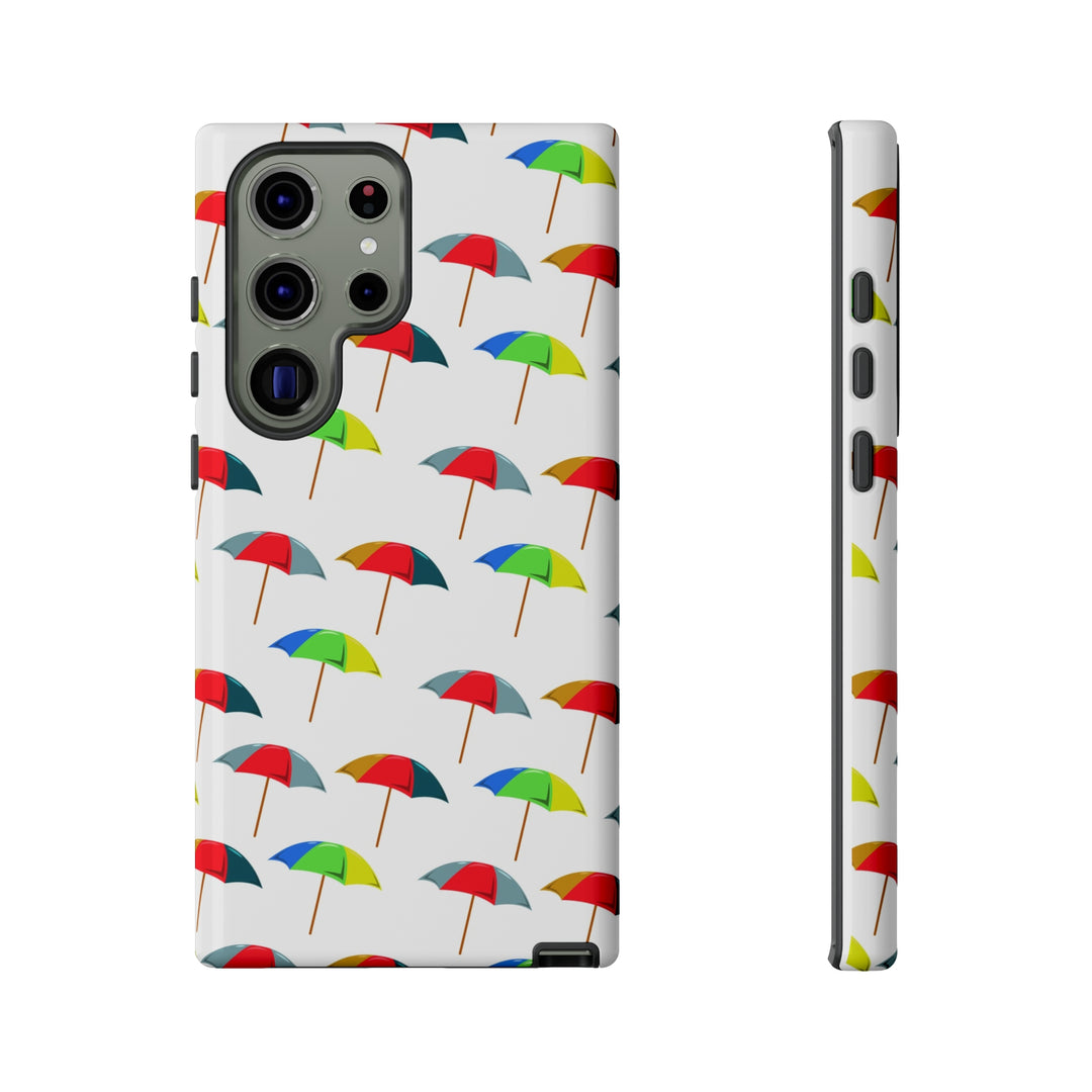 Cute Samsung Phone Case | Aesthetic Samsung Phone Case | Galaxy S23, S22, S21, S20 | Colorful Beach Parasols, Protective Phone Case - Studio40ParkLane