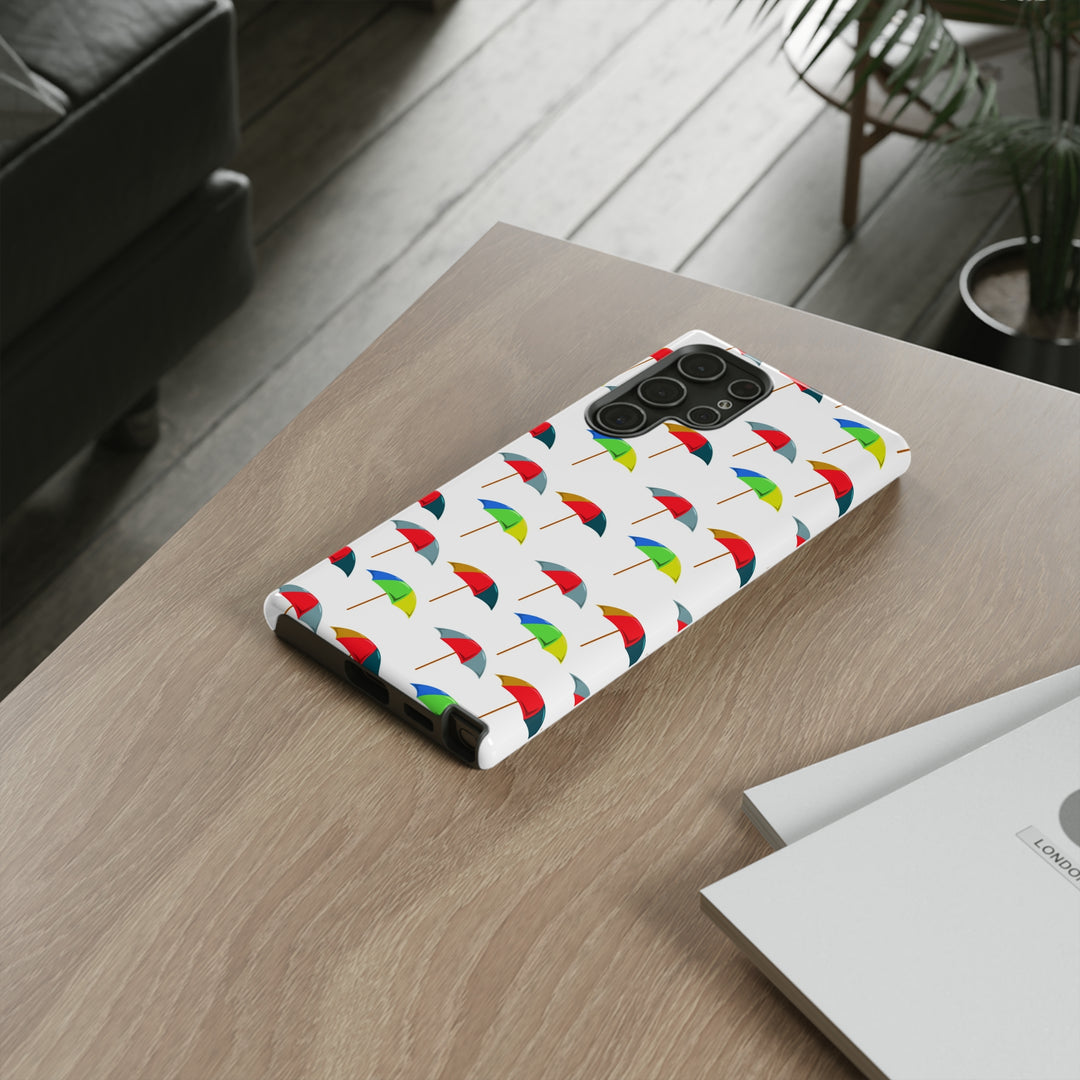 Cute Samsung Phone Case | Aesthetic Samsung Phone Case | Galaxy S23, S22, S21, S20 | Colorful Beach Parasols, Protective Phone Case - Studio40ParkLane