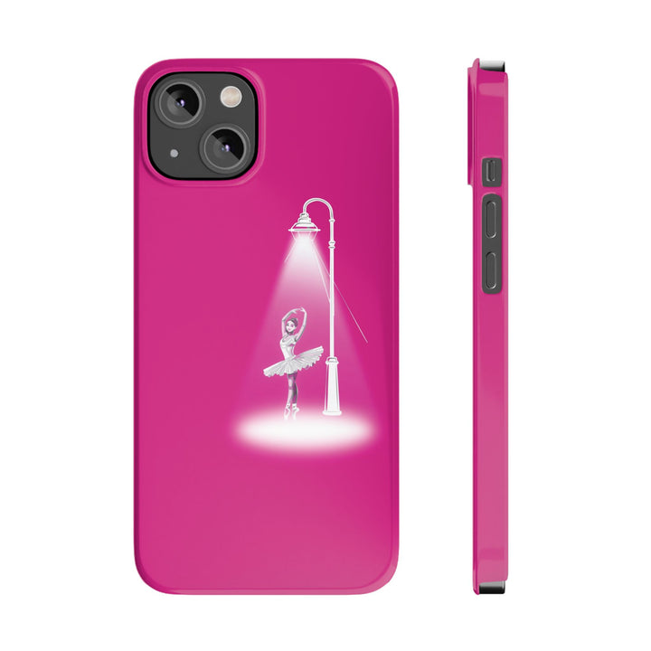Slim Pink Ballet Dancer Spotlight Gift for Her Cute Phone Cases for Iphone 16 Pro Max | iPhone 15 Case | iPhone 15 Pro Max Case, Iphone 14, 13, 12, 11, 10, 8, 7 - Studio40ParkLane