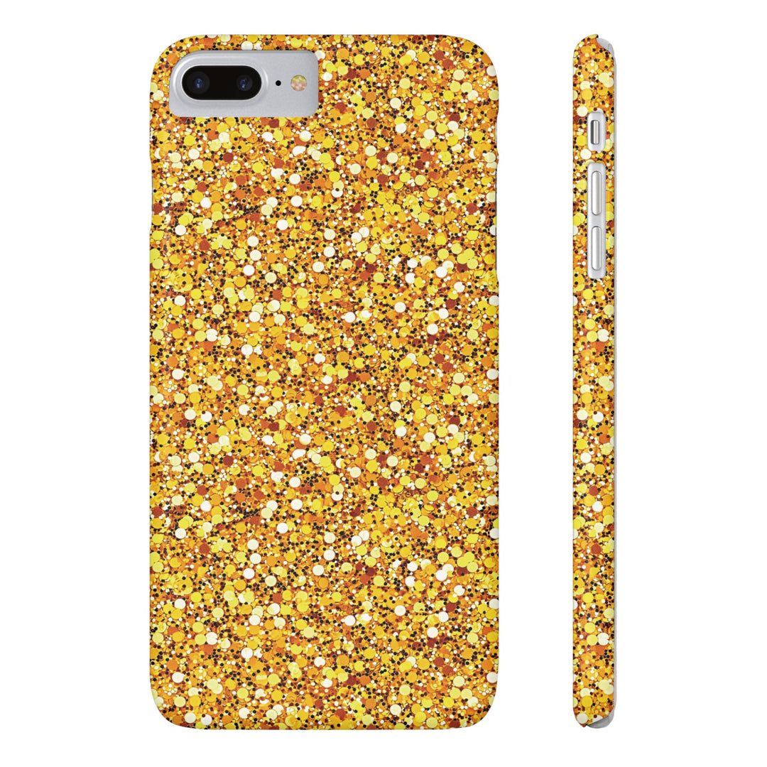 Slim Muted Gold Play on Faux Glitter Effect Cute Phone Cases for Iphone 16 Pro Max | iPhone 15 Case | iPhone 15 Pro Max Case, Iphone 14, Iphone 14 Pro Max, Iphone 13 12 11 8 7 - Studio40ParkLane