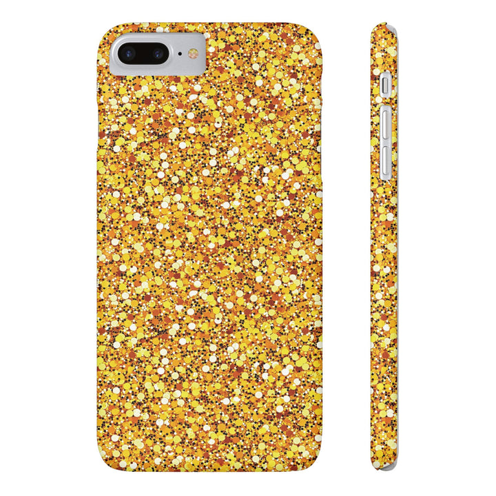 Slim Muted Gold Play on Faux Glitter Effect Cute Phone Cases for Iphone 16 Pro Max | iPhone 15 Case | iPhone 15 Pro Max Case, Iphone 14, Iphone 14 Pro Max, Iphone 13 12 11 8 7 - Studio40ParkLane