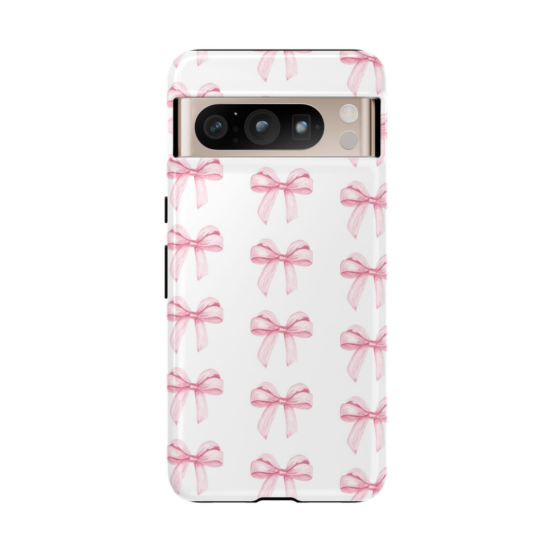 Pink Bows Cute Phone Case, for IPhone 16 Pro Max | Iphone 15, Iphone 14, IPhone 13 Case, 11 8 7, Samsung Galaxy S24, S23, S22, S21, 2 Layer Protection - Studio40ParkLane