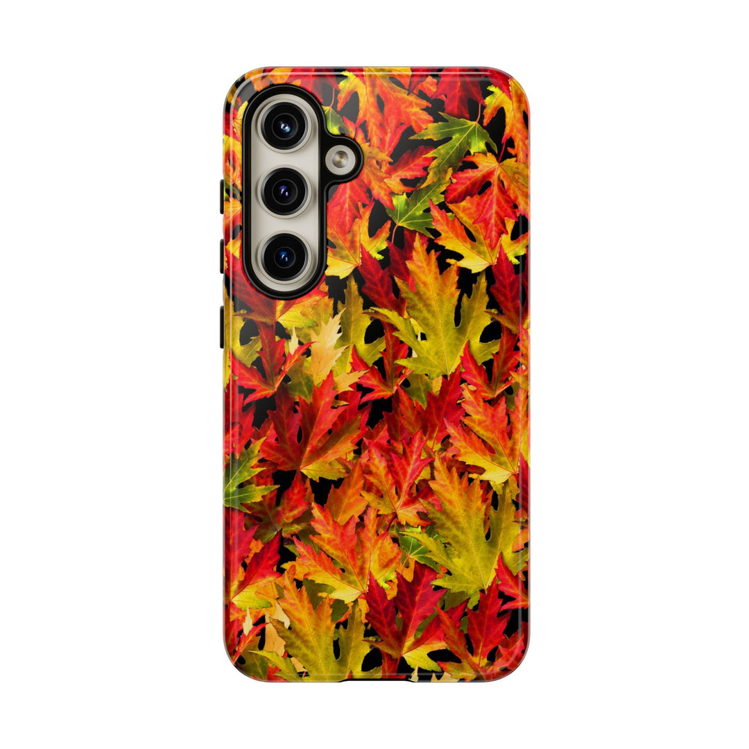 Fall Leaves Impact Resistant, Cute Phone Cases for Samsung S24, S23, S22, S21, IPhone 15 pro Iphone 14 pro Iphone 13 IPhone 12 Iphone 11 - Studio40ParkLane