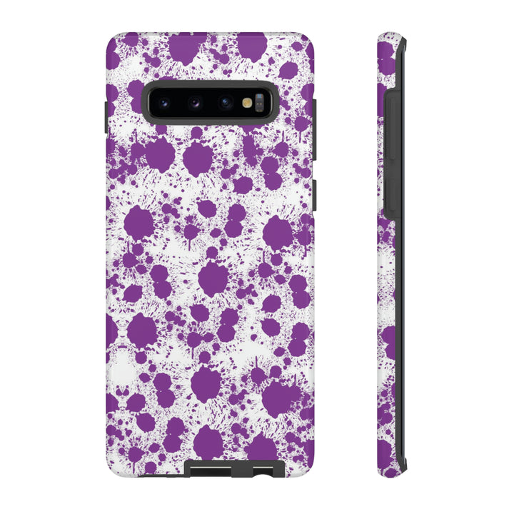 Cool Phone Case | Aesthetic Phone Case | Paint Splash Purple | For Samsung Galaxy S23, S22, S21, S20 | Luxury Double Layer | Cute - Studio40ParkLane