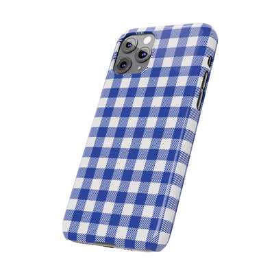 Slim Blue Gingham Gift for Her Cute Phone Cases for Iphone 16 Pro Max | iPhone 15 Case | iPhone 15 Pro Max Case, Iphone 14, 13, 12, 11, 10, 8, 7