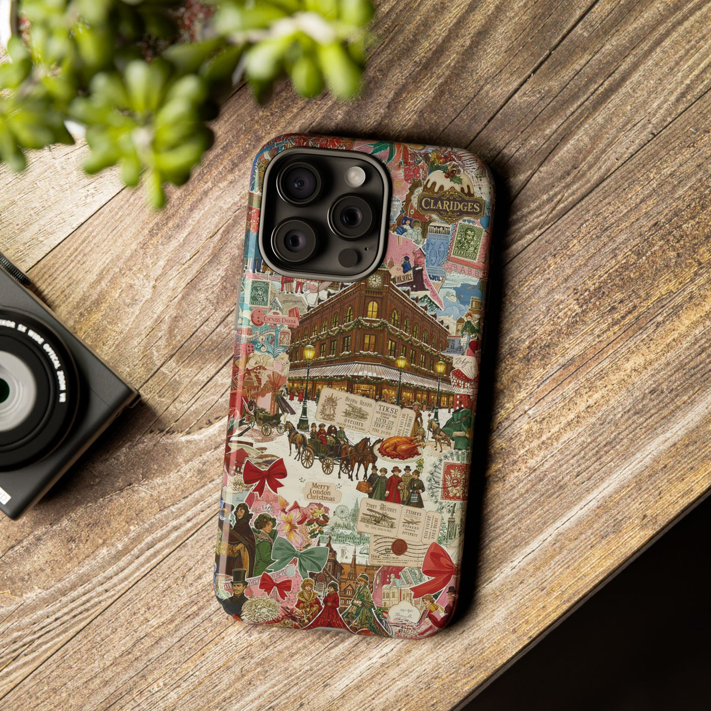 Aesthetic Tough London Coquette Collage Premium Phone Case - For iPhone 17 Pro Max iPhone 16 Pro iPhone 15 Iphone 14 Plus 13 Pro 12 11 10 XR - Studio40ParkLane