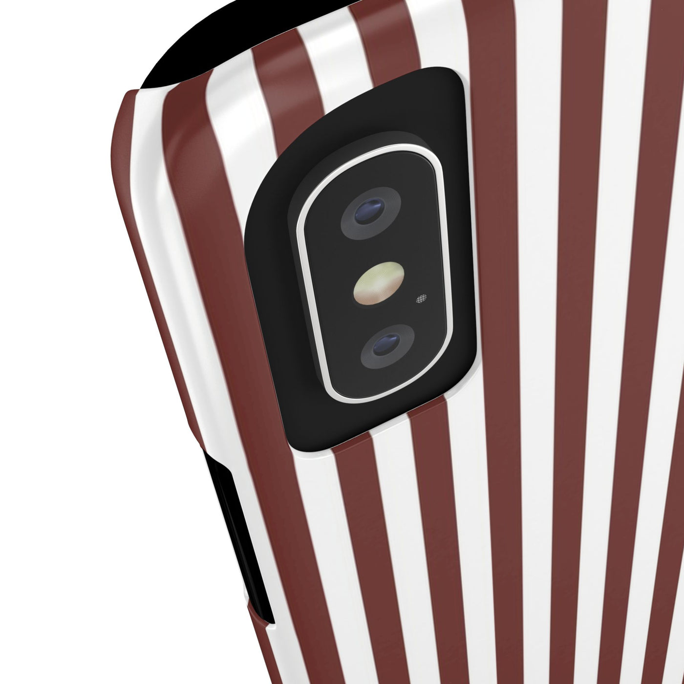 Slim Chocolate Brown Striped Cute Phone Case for Iphone 16 - | iPhone 15 Pro Max Case | iPhone 14 Case Iphone 13 12 11 10 9 8 7 Gift for Her - Studio40ParkLane