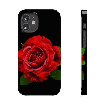 Slim Red Rose Flowers Gift for Her Cute Phone Cases for Iphone 16 Pro Max | iPhone 15 Case | iPhone 15 Pro Max Case, Iphone 14, Iphone 14 Pro Max, Iphone 13 12 11 8 7