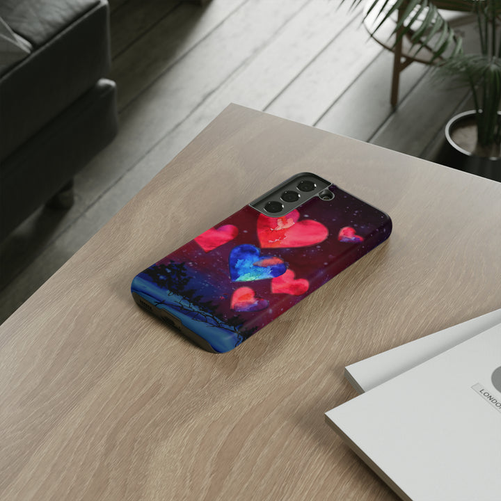 Cute Samsung Phone Case | Aesthetic Samsung Phone Case | Galaxy S23, S22, S21, S20 | Luxury case, Rising Hearts Night Phone Case - Studio40ParkLane