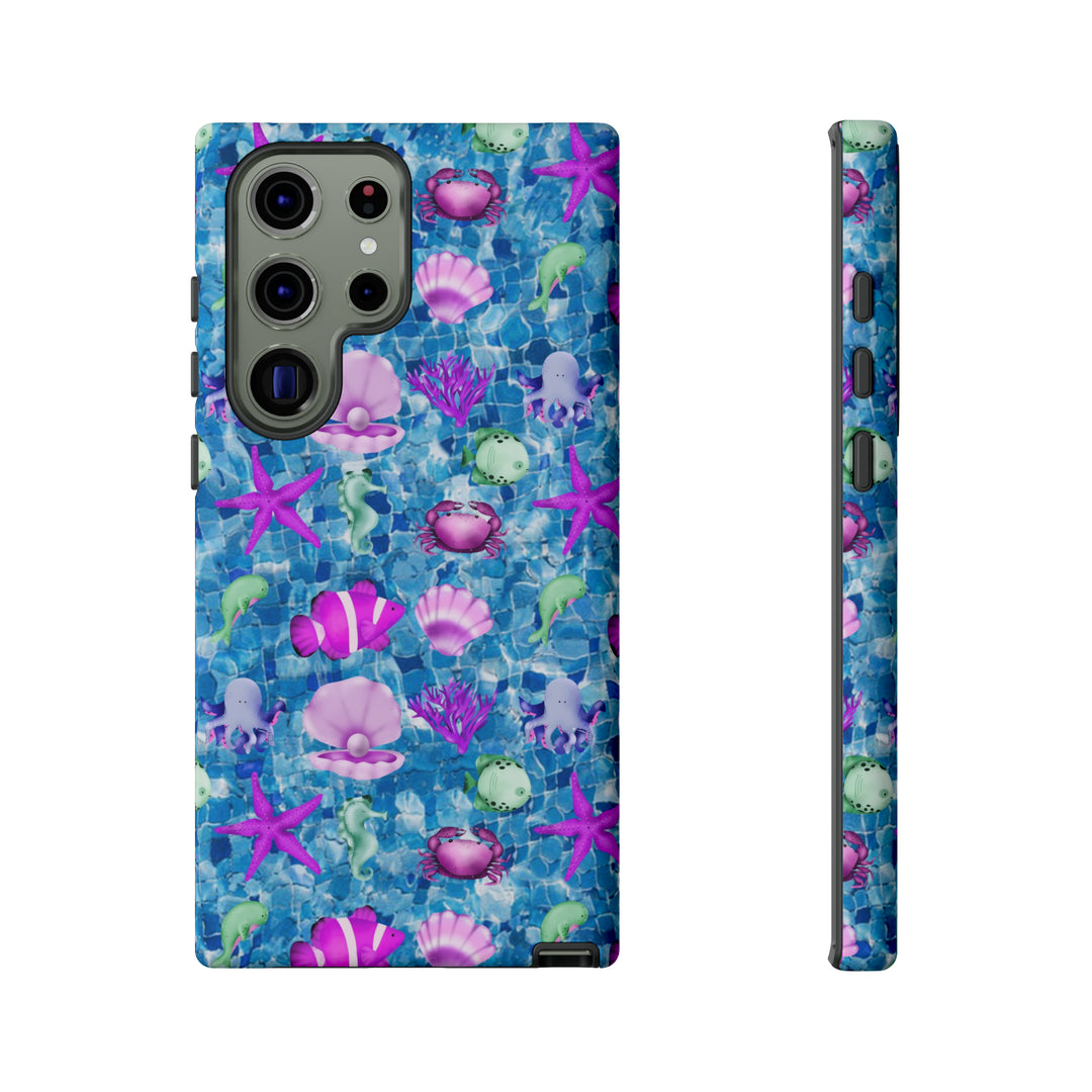 Cute Samsung Phone Case | Aesthetic Samsung Phone Case | Galaxy S23, S22, S21, S20 | Blue Pink Under The Sea, Protective Phone Case - Studio40ParkLane