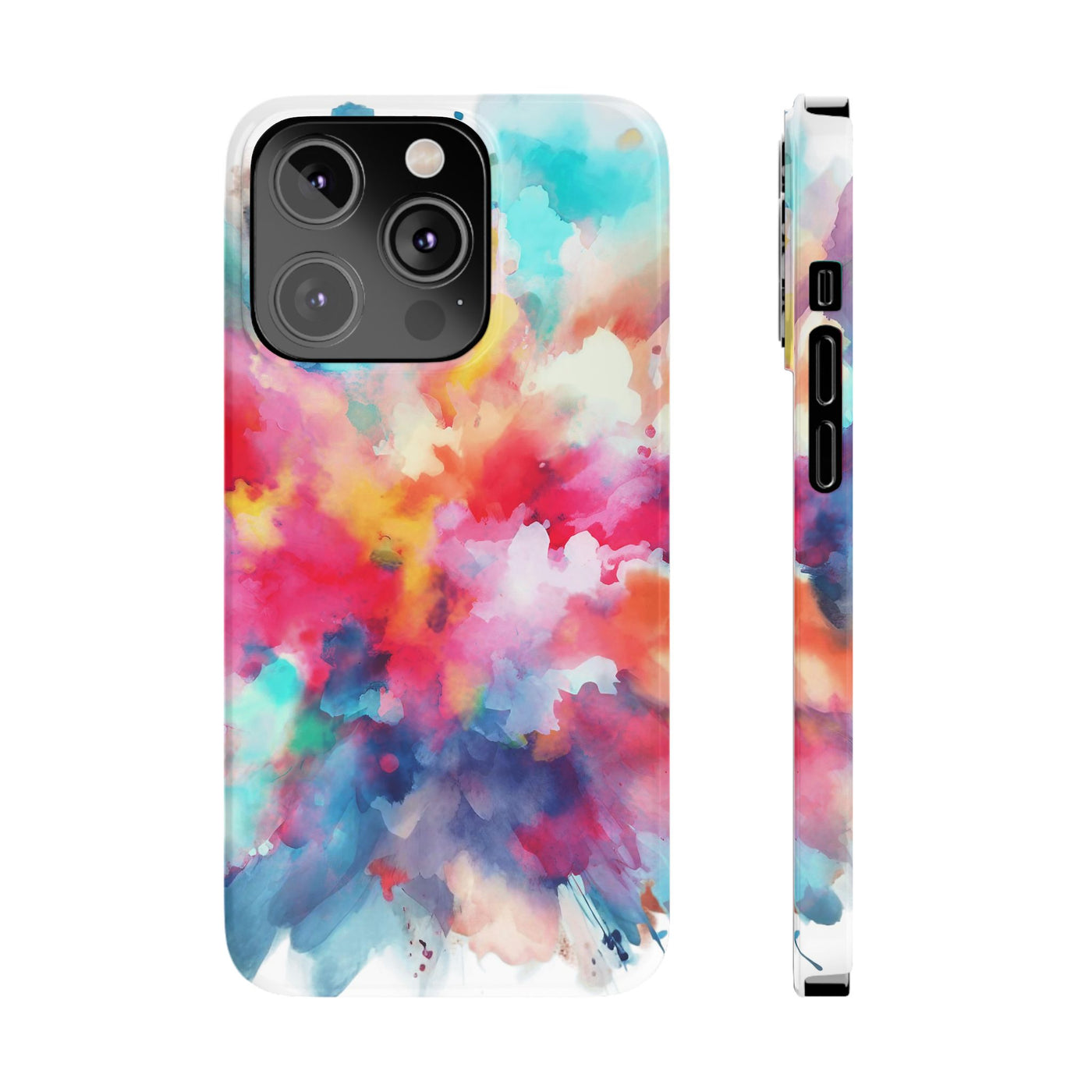 Slim Paint Splash Gift for Her Cute Phone Cases for Iphone 16 Pro Max | iPhone 15 Case | iPhone 15 Pro Max Case, Iphone 14, Iphone 14 Pro Max, Iphone 13 12 11 8 7