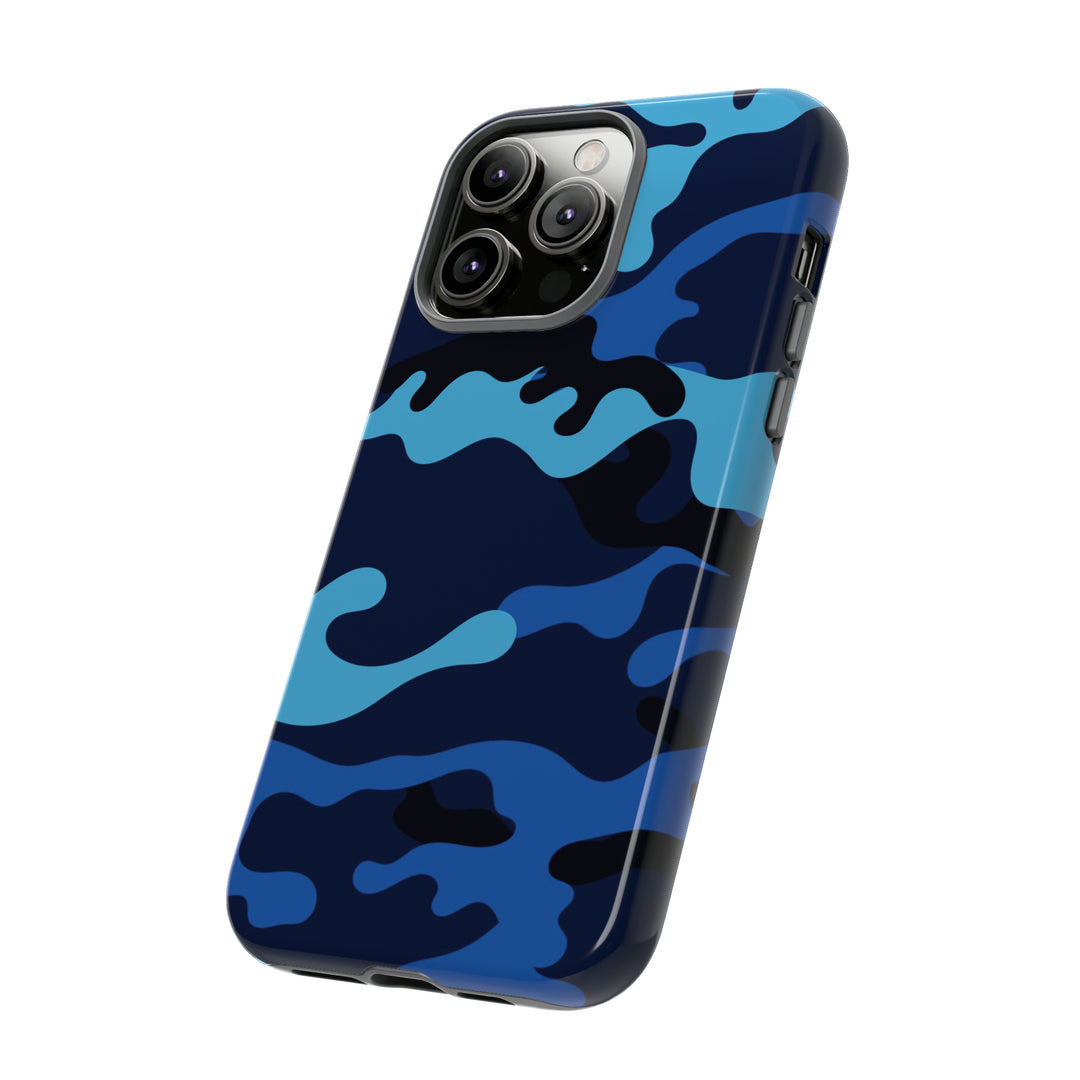 Cool Phone Case | Blue Camouflage, For iPhone 15 Case | iPhone 15 Pro Case, Iphone 14 Case, Iphone 14 Pro Max Case, Protective Iphone Case - Studio40ParkLane