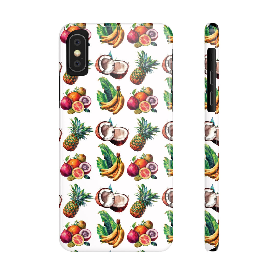 Slim Cute Phone Cases for Iphone - | iPhone 15 Case | iPhone 15 Pro Max Case, Iphone 14 Case, Iphone 14 Pro Max, Iphone 13, Tropical Summer Fruit - Studio40ParkLane
