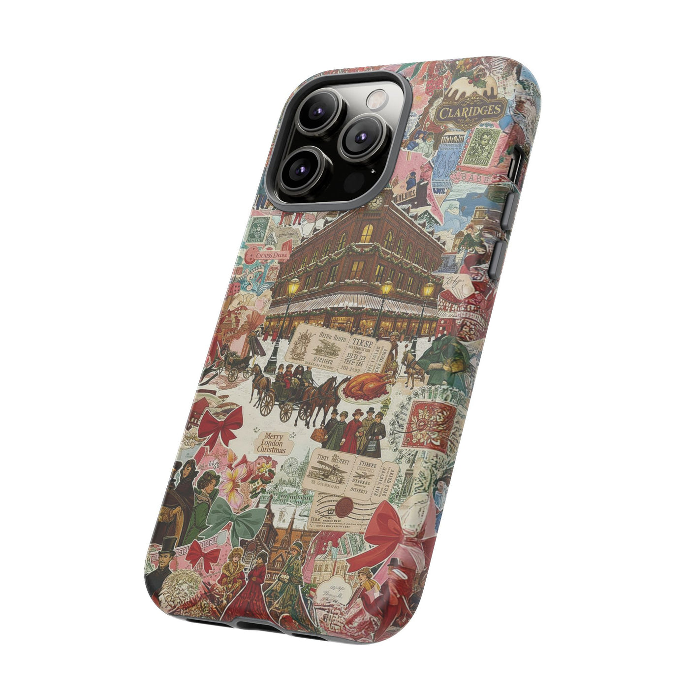 Aesthetic Tough London Coquette Collage Premium Phone Case - For iPhone 17 Pro Max iPhone 16 Pro iPhone 15 Iphone 14 Plus 13 Pro 12 11 10 XR - Studio40ParkLane