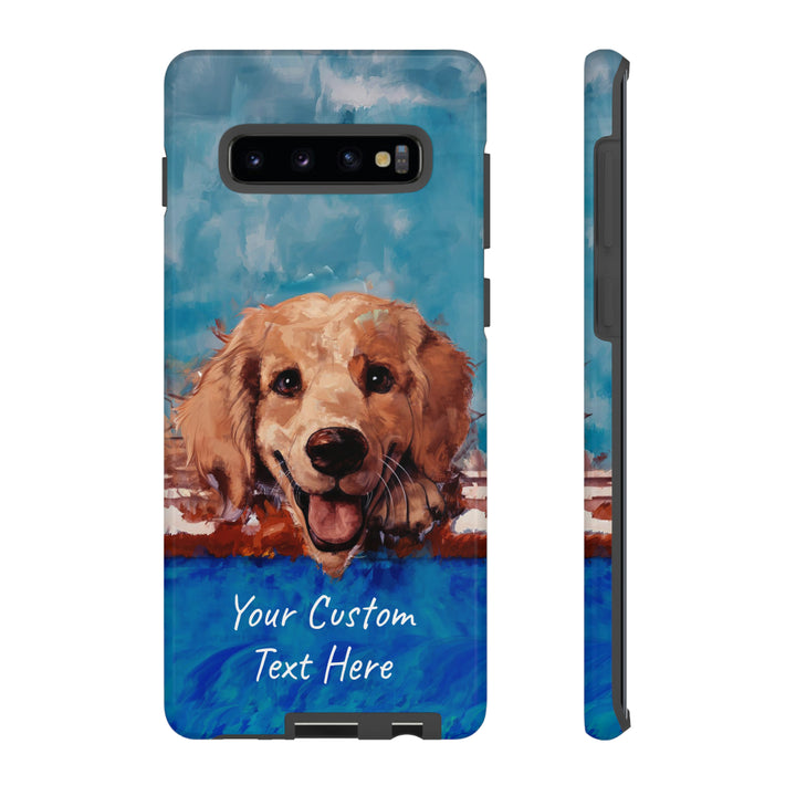 Personalize this Cute Samsung Phone Case | Golden Retriever Dog Samsung Phone Case | Galaxy S23, S22, S21, S20 | Personalized Samsung Cases - Studio40ParkLane