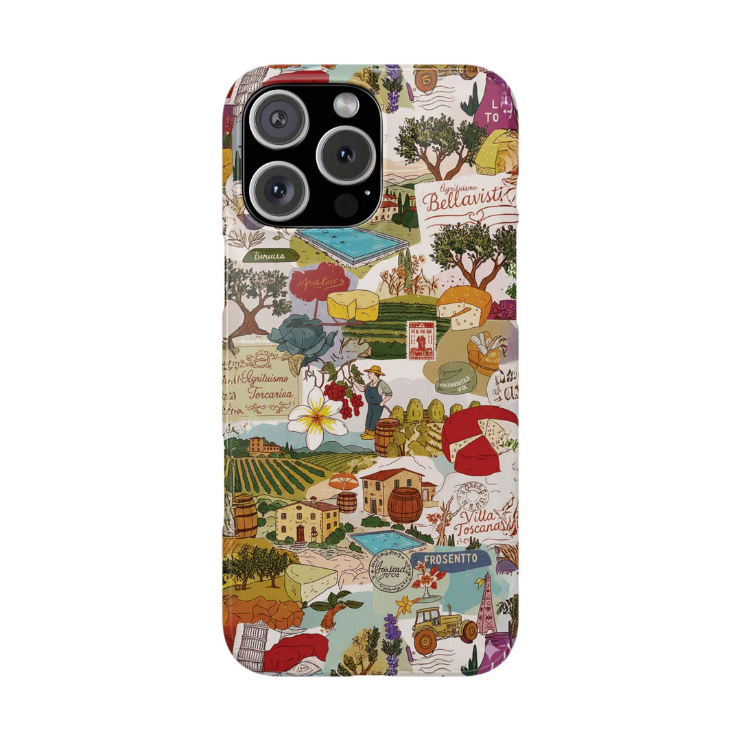 Slim Italy Tuscany Coquette Collage Cute Phone Case for Iphone 17 - | iPhone 16 Pro Max Case | iPhone 15 Case Iphone 14 13 12 11 10 9 8 7 - Studio40ParkLane